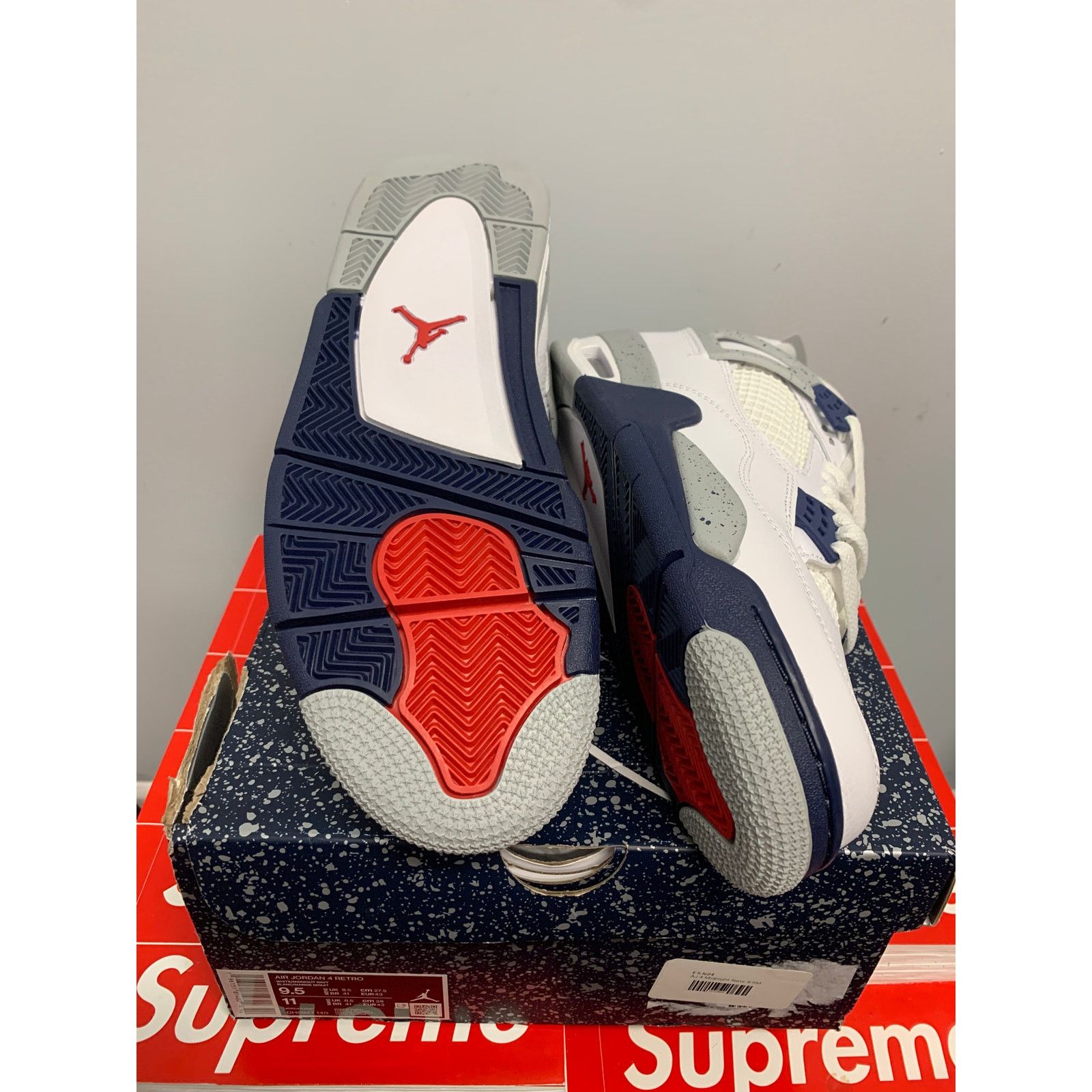 Nike Nike Air Jordan 4 Retro Midnight Navy Size 9.5 NEW SHIPS NOW Size US 9.5 / EU 42-43 - 6 Thumbnail