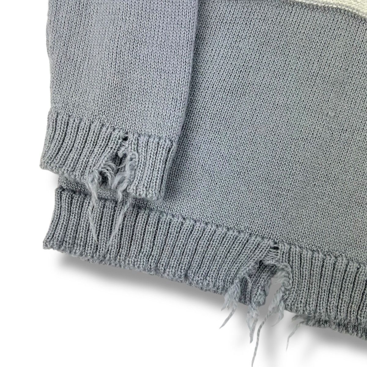 Off-White Off-White Navy Distressed Sweater Size US M / EU 48-50 / 2 - 3 Thumbnail