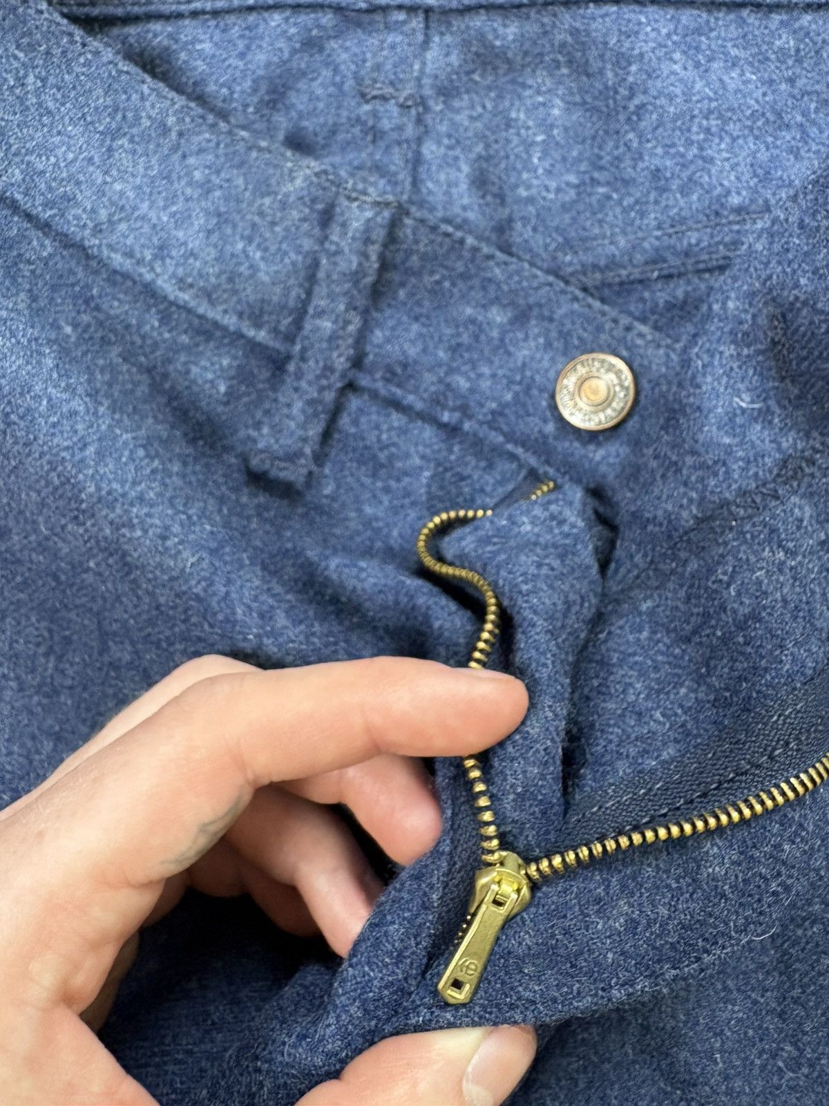 Levi's 60s Big E rare Levi’s wool flared trousers vintage hippie Size US 28 / EU 44 - 7 Thumbnail