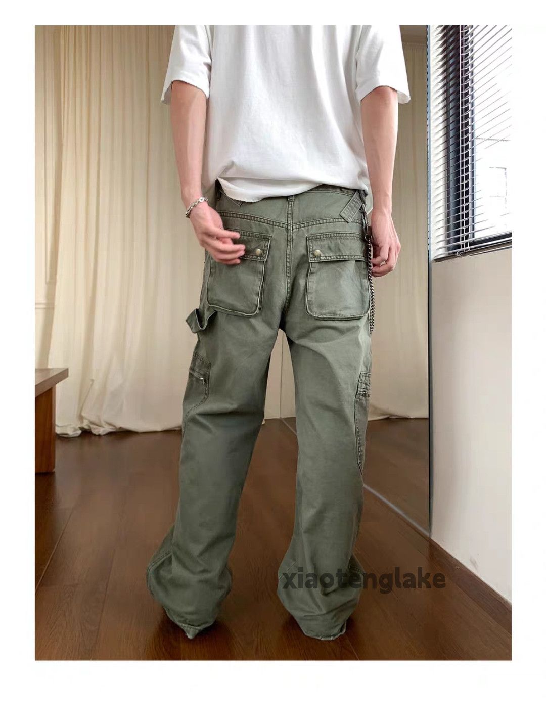Vintage Utility military tactica loose baggy hiphop flared pants Size US 34 / EU 50 - 1 Thumbnail