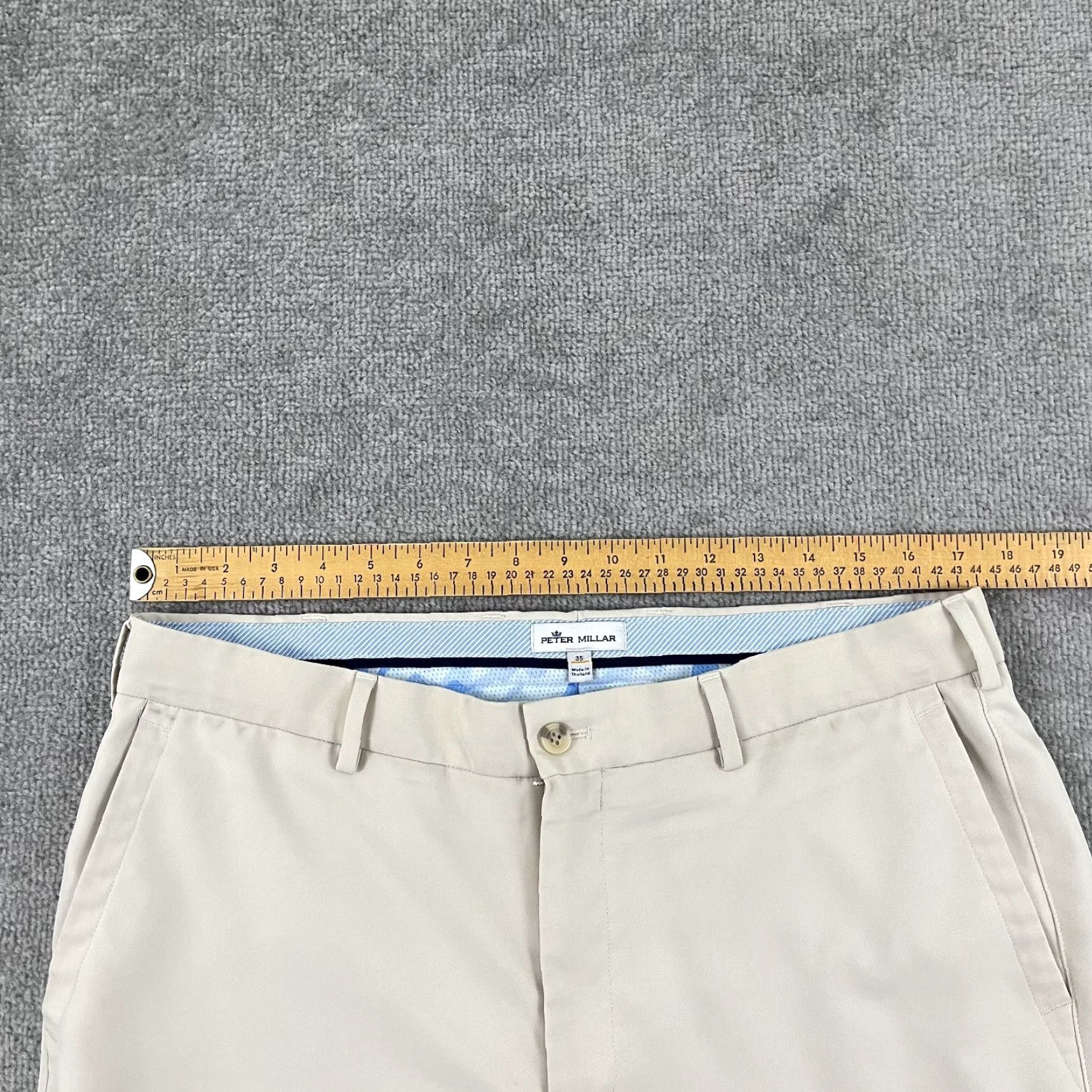 Peter Millar Peter Millar Shorts Mens 35 / 9" Brown Performance Golf Chino Preppy 1910 Goose Size US 35 - 5 Thumbnail