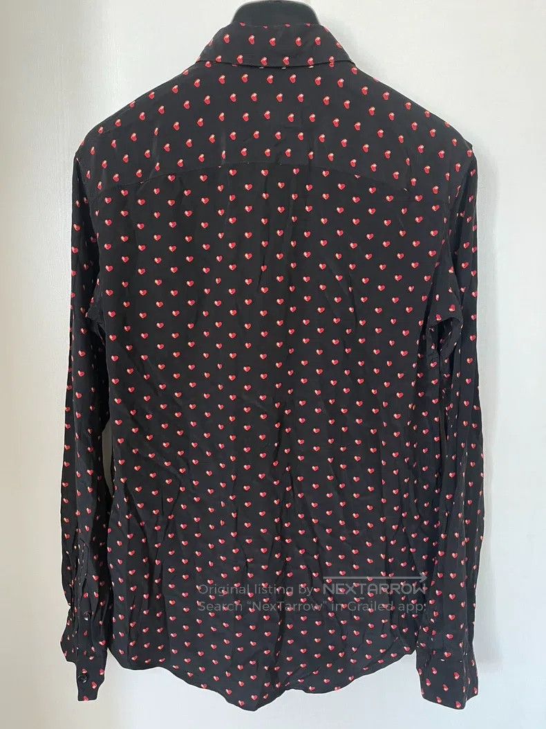 Saint Laurent Paris Saint Laurent Paris Heart Lightning Pattern Shirt Size XS / US 0-2 / IT 36-38 - 2 Thumbnail