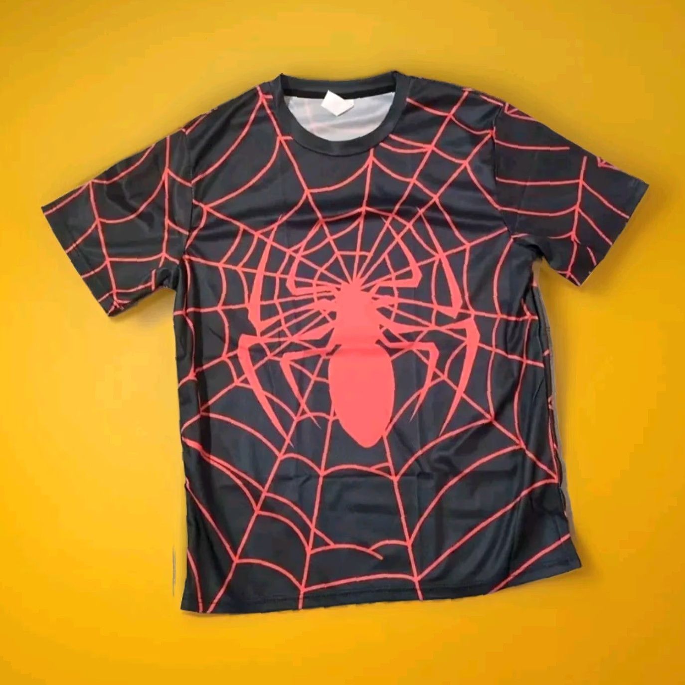 Parker SPIDER-MAN T SHIRT BLACK RED WEB PETER PARKER LARGE HALLOWEEN NEW COMFORTABLE Size US L / EU 52-54 / 3 - 3 Thumbnail