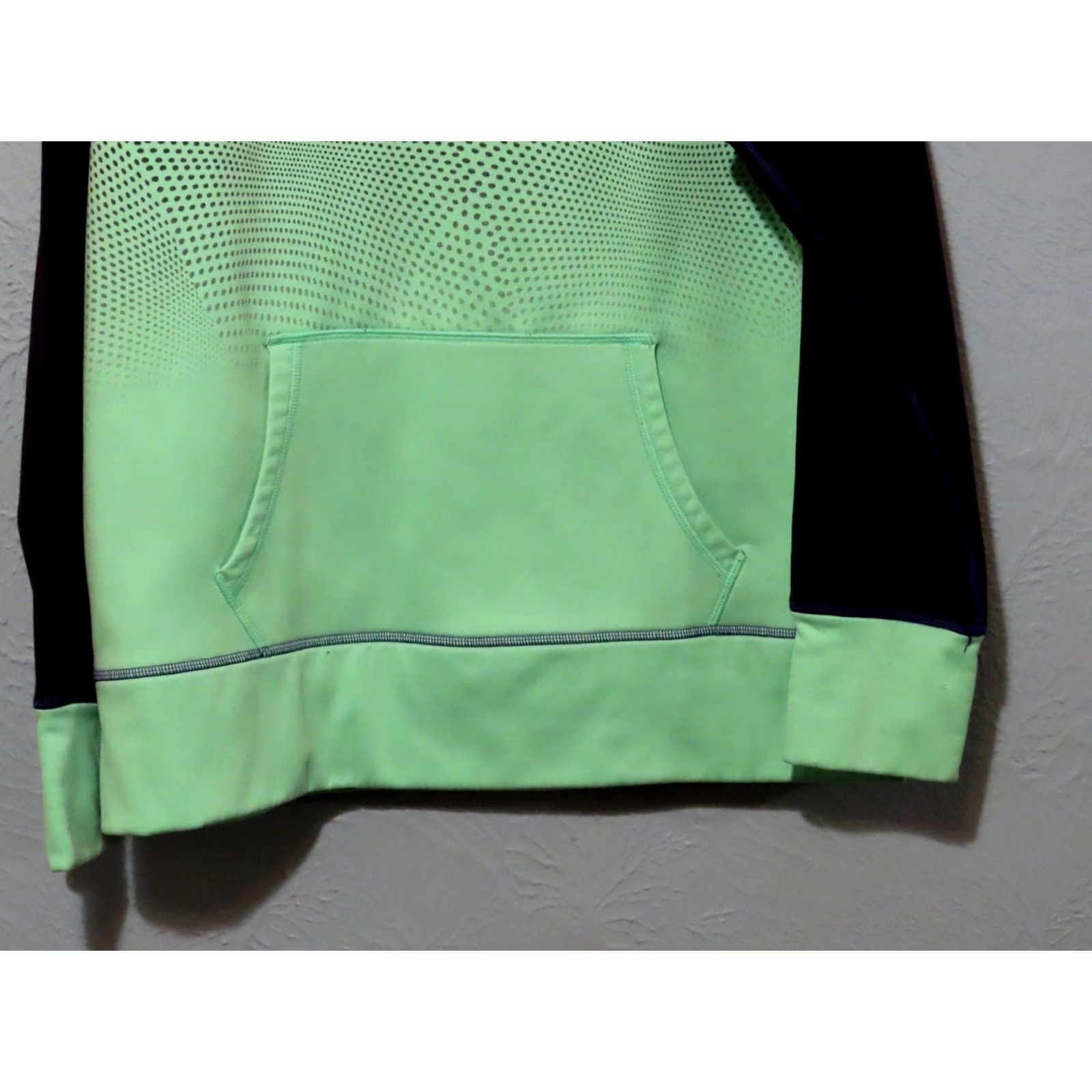 Nike Nike Therma Hoodie Womens XL Green Purple Fleece Raglan Swoosh Geometric Thumb Holes Pullover Size XL / US 12-14 / IT 48-50 - 2 Thumbnail