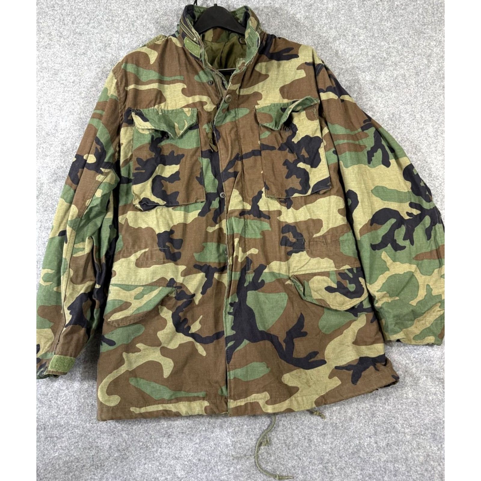 Vintage VINTAGE Military BDU Woodland M65 Field Jacket Mens Small Long Green Camouflage Long Jacket Mens Small Green Camouflage Vintage Size US S / EU 44-46 / 1 - 2 Thumbnail