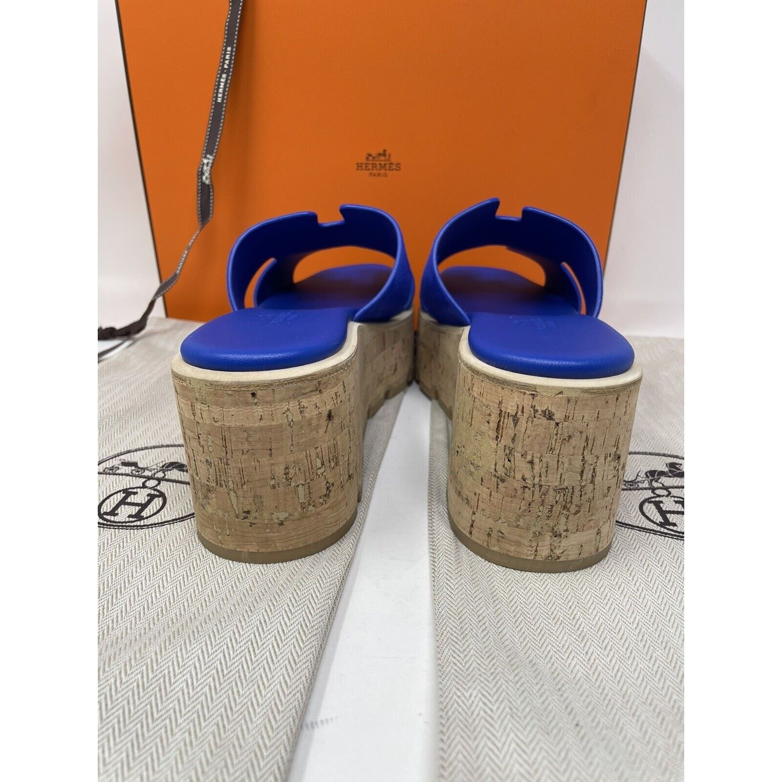 Hermes Hermes EZE 30 Sandals Ocean Blue NIB 38 Size US 8 / IT 38 - 7 Thumbnail
