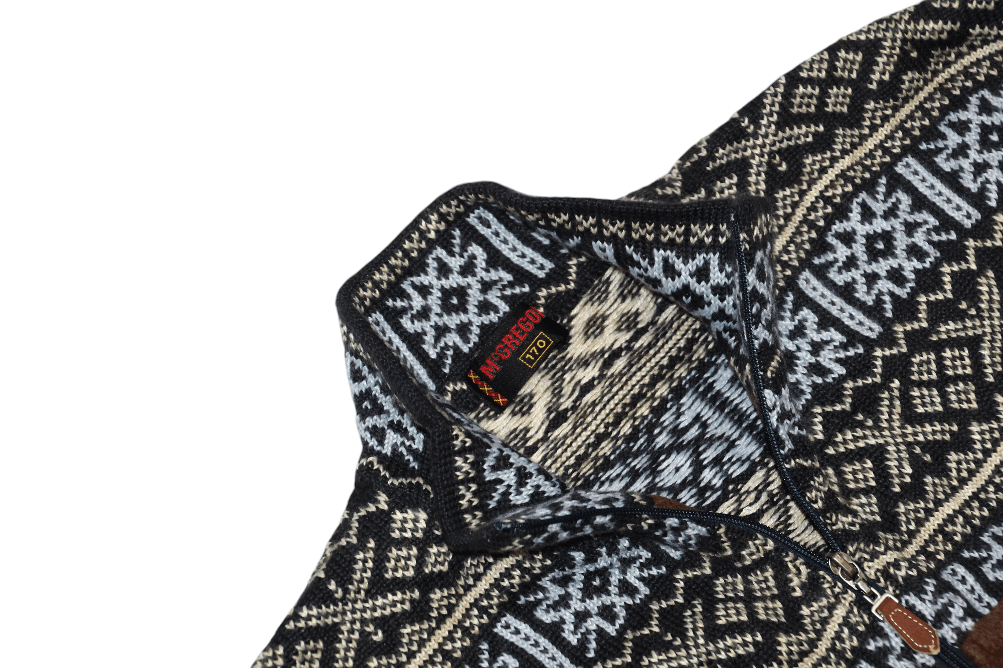 Japanese Brand VTG McGregor 1/3 zip navajo knitted trim pullover fleece Size US L / EU 52-54 / 3 - 3 Thumbnail
