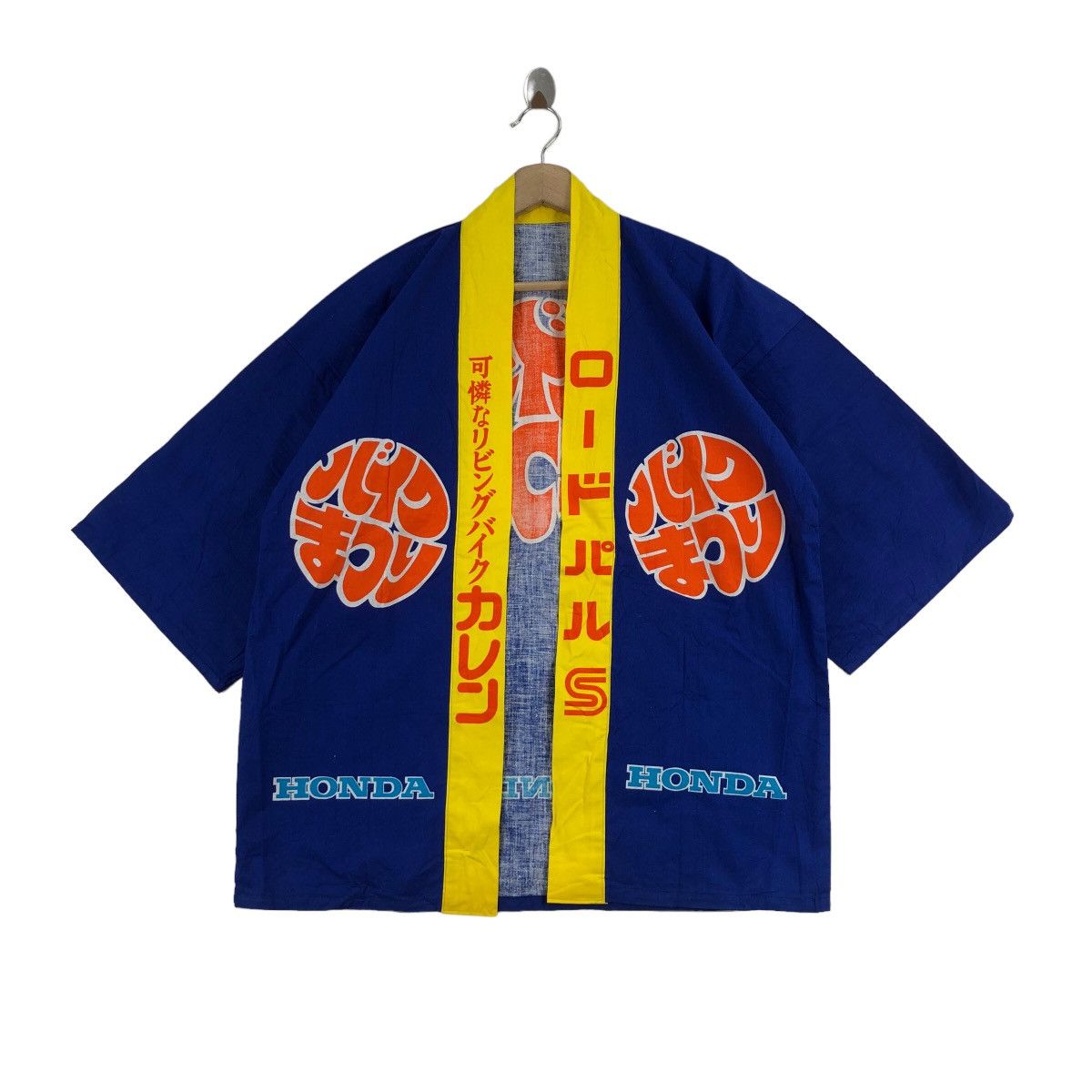 Image of Vintage 90's Honda Racing Kimono Japanese Traditional in Blue, Men's (Size XL)