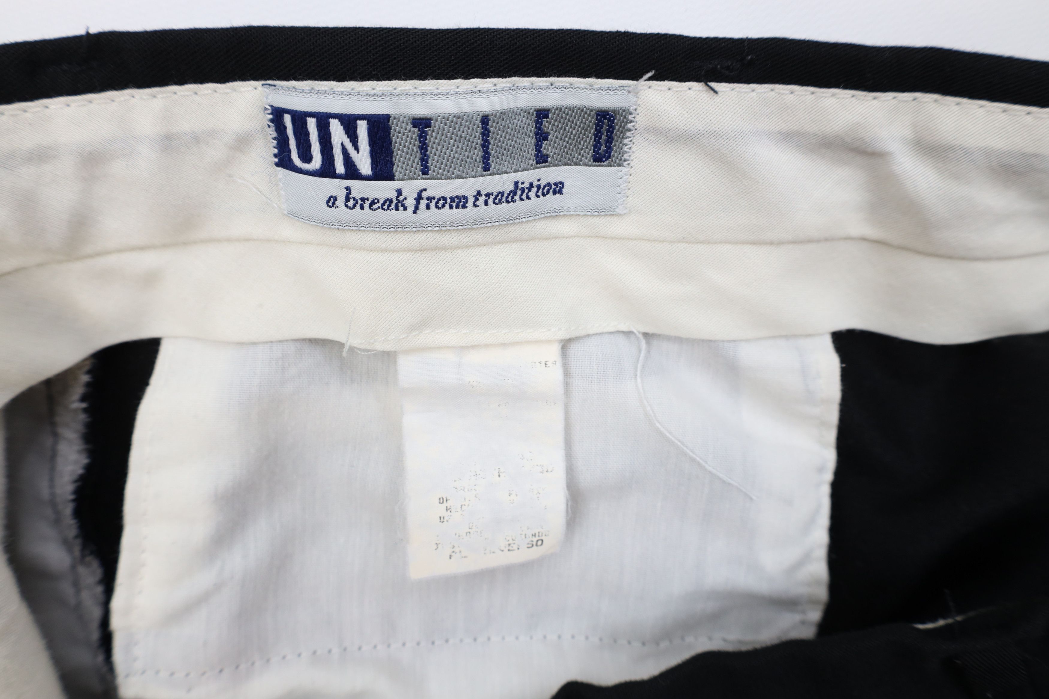 Vintage Vintage 90s Streetwear Wool Blend Wide Leg Chino Pants Black Size US 38 / EU 54 - 6 Thumbnail