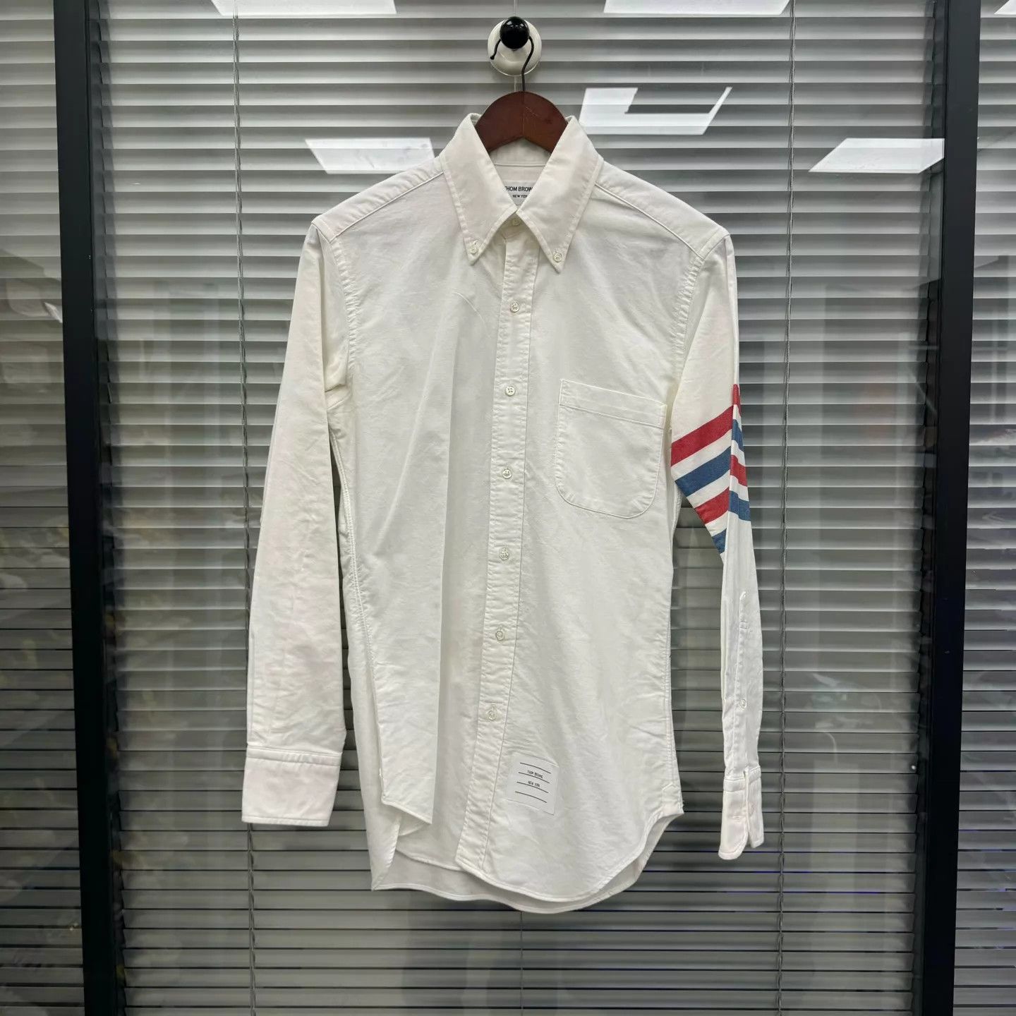 Thom Browne Thom Browne Red Blue 4-Bar Shirt Size 1 New Size US S / EU 44-46 / 1 - 1 Thumbnail