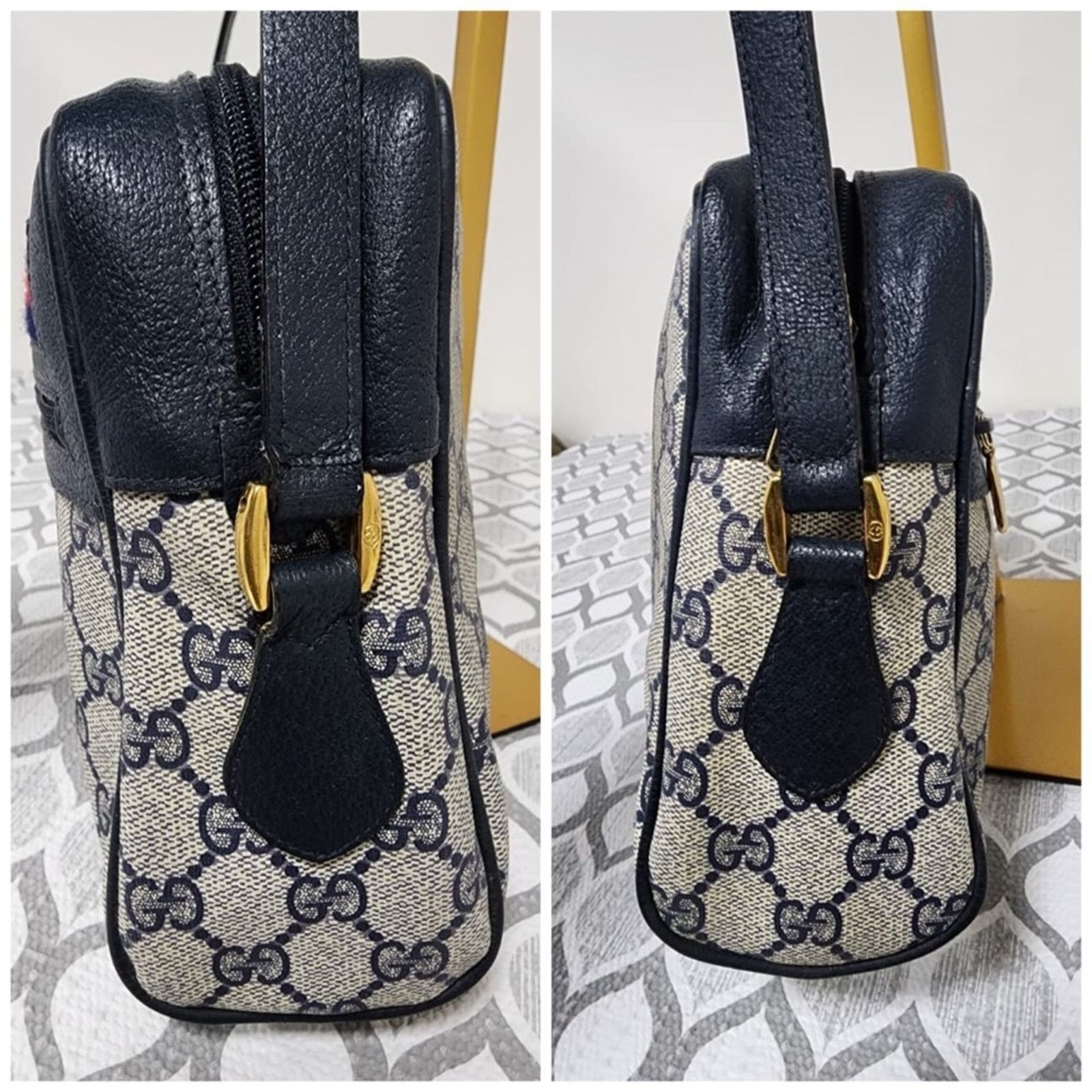 Gucci A GUCCI Vintage Ophidia Shoulder Bag Navy Blue/Grey Shoulder Size ONE SIZE - 7 Thumbnail