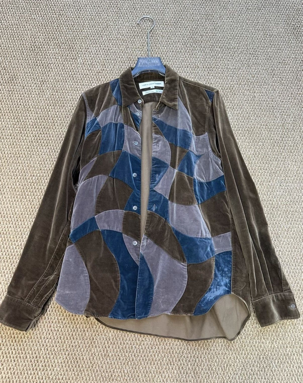 Comme des Garcons COMME des GARÇONS Velvet Geometric Patchwork Shirt K23 Size US S / EU 44-46 / 1 - 1 Thumbnail