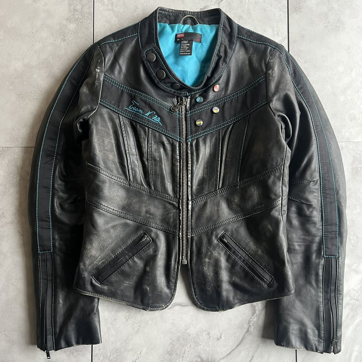 Diesel Diesel ‘Diablo’ Leather Racer Jacket Size US S / EU 44-46 / 1 - 2 Thumbnail