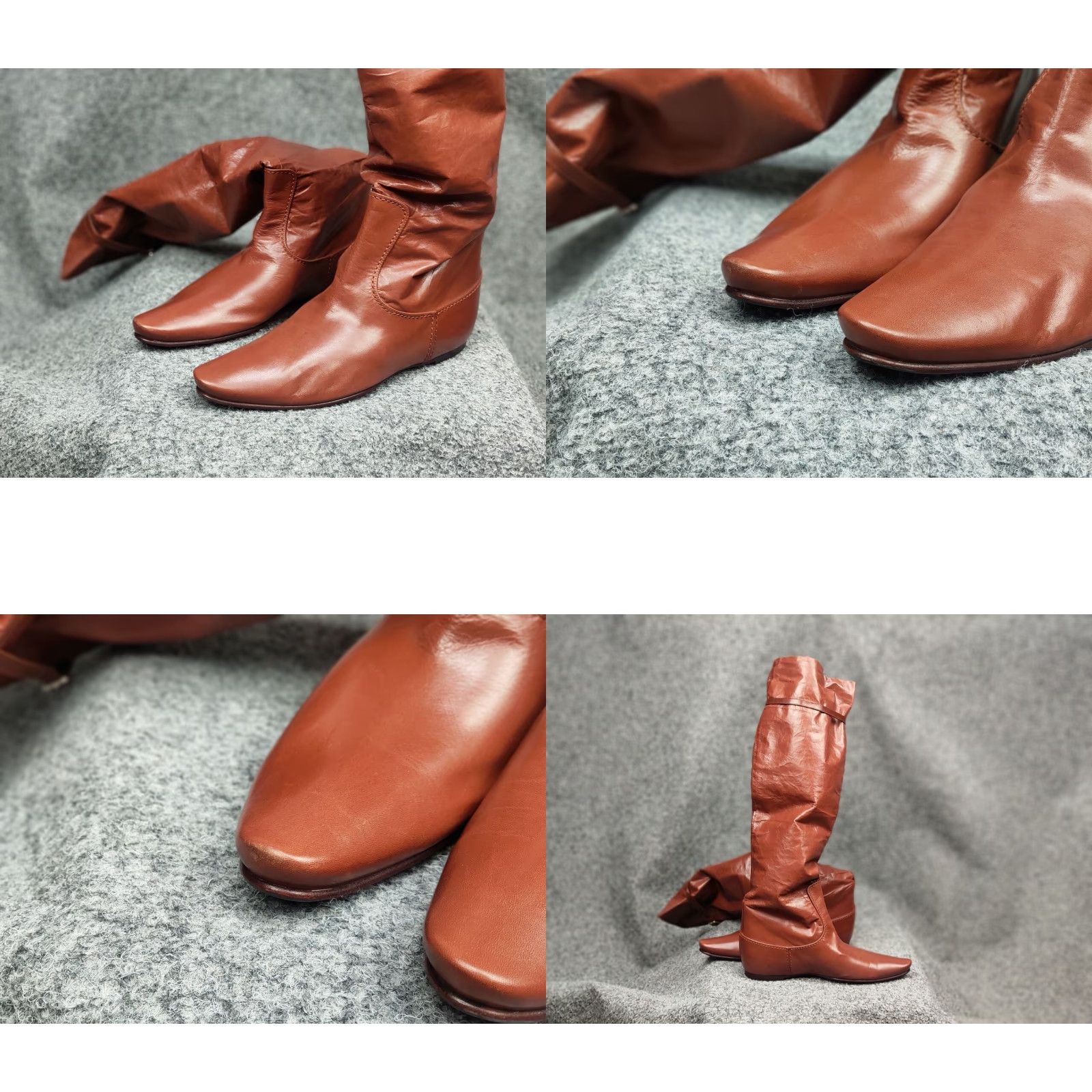 Bottega Veneta VINTAGE? Wait no. Rare Bottega Veneta High Riding Brown leather Boots Size US 6 / IT 36 - 9 Thumbnail