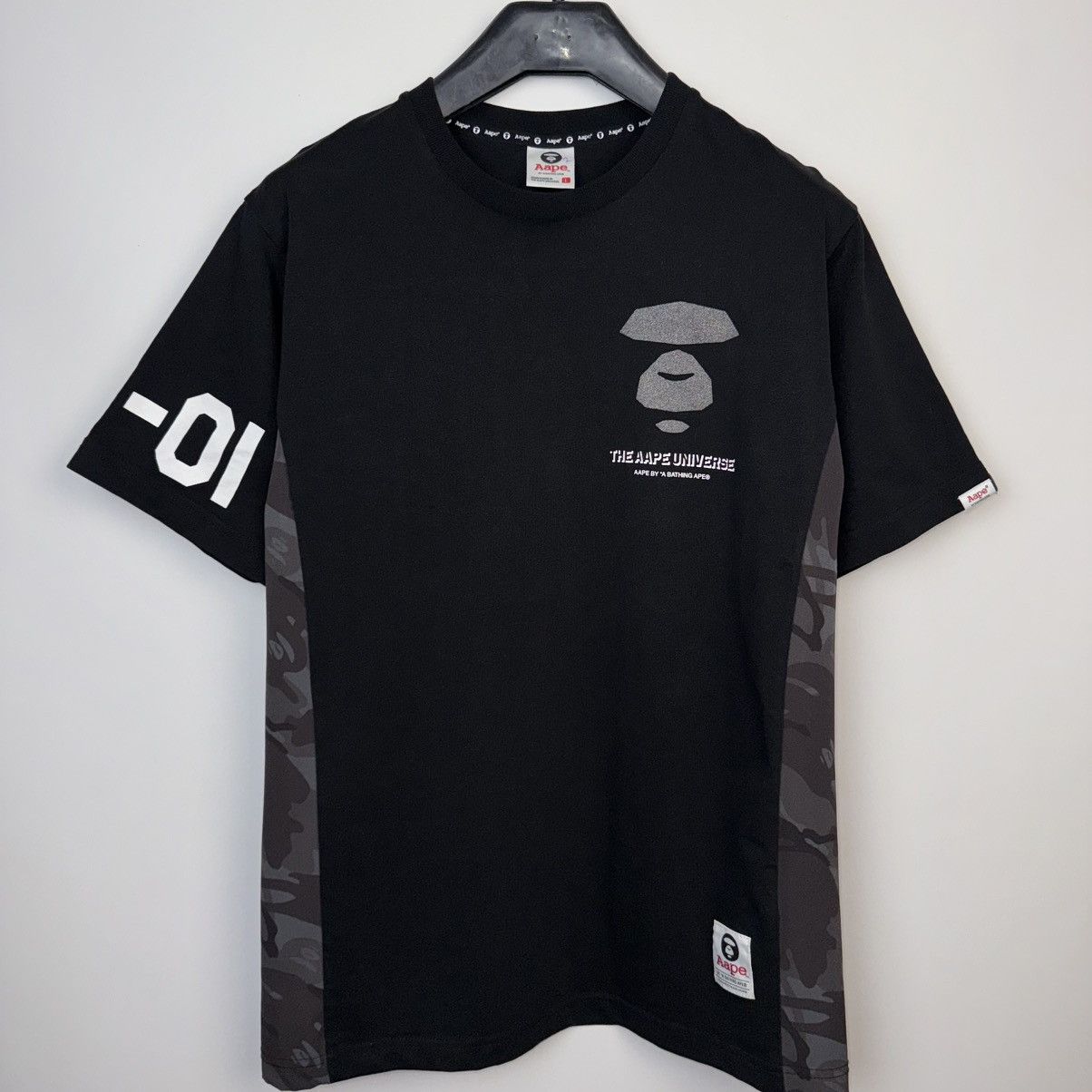 Aape Aape By a Bathing Ape Black T-Shirt Big Logo Tee Crew Neck Size US L / EU 52-54 / 3 - 1 Thumbnail