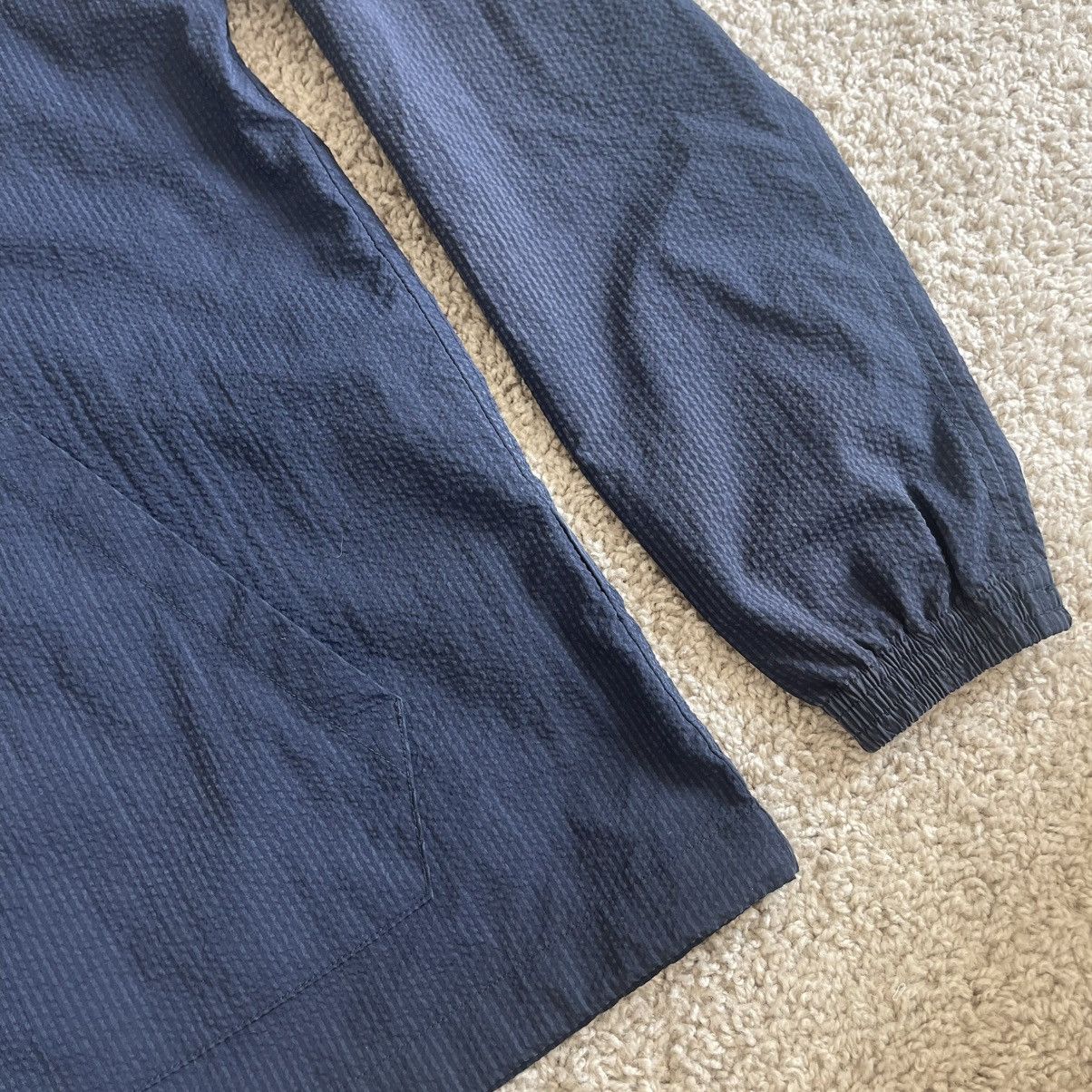 Beams Japan BEAMs Seersucker Front Zip Lightweight Hooded Striped Jacket Size US M / EU 48-50 / 2 - 2 Thumbnail