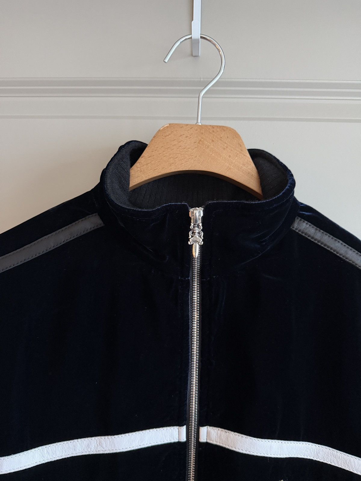 Chrome Hearts Chrome Hearts So It Goes Dark Navy Velour Jacket Sz XL Size US XL / EU 56 / 4 - 4 Thumbnail