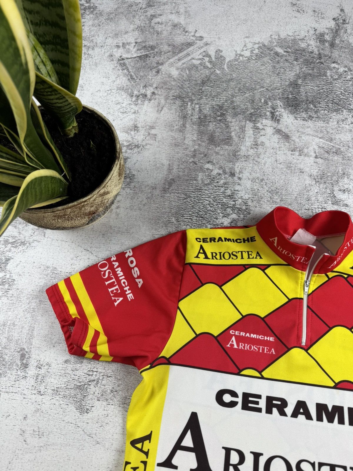 Vintage Vintage Cycling ARIOSTEA Ceramich 1990 Trek Bike Men’s Velo Jersey T Shirt Kit Size US L / EU 52-54 / 3 - 8 Thumbnail
