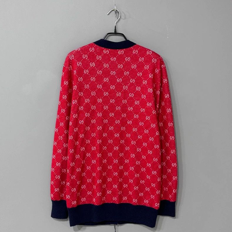 Gucci Gucci Red full-print cardigan jacket Size US XS / EU 42 / 0 - 3 Thumbnail
