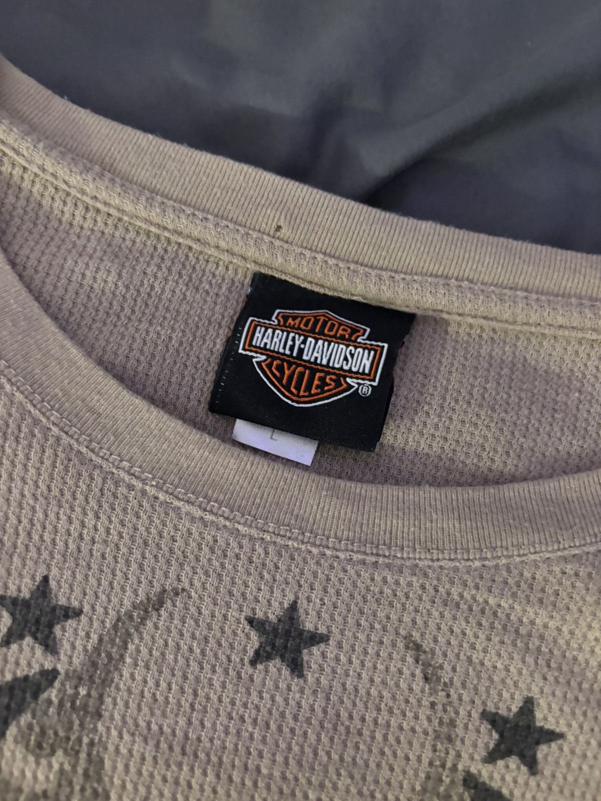 Harley Davidson Vintage men/woman Harley Davidson beige thermal long sleeve Size US L / EU 52-54 / 3 - 4 Thumbnail
