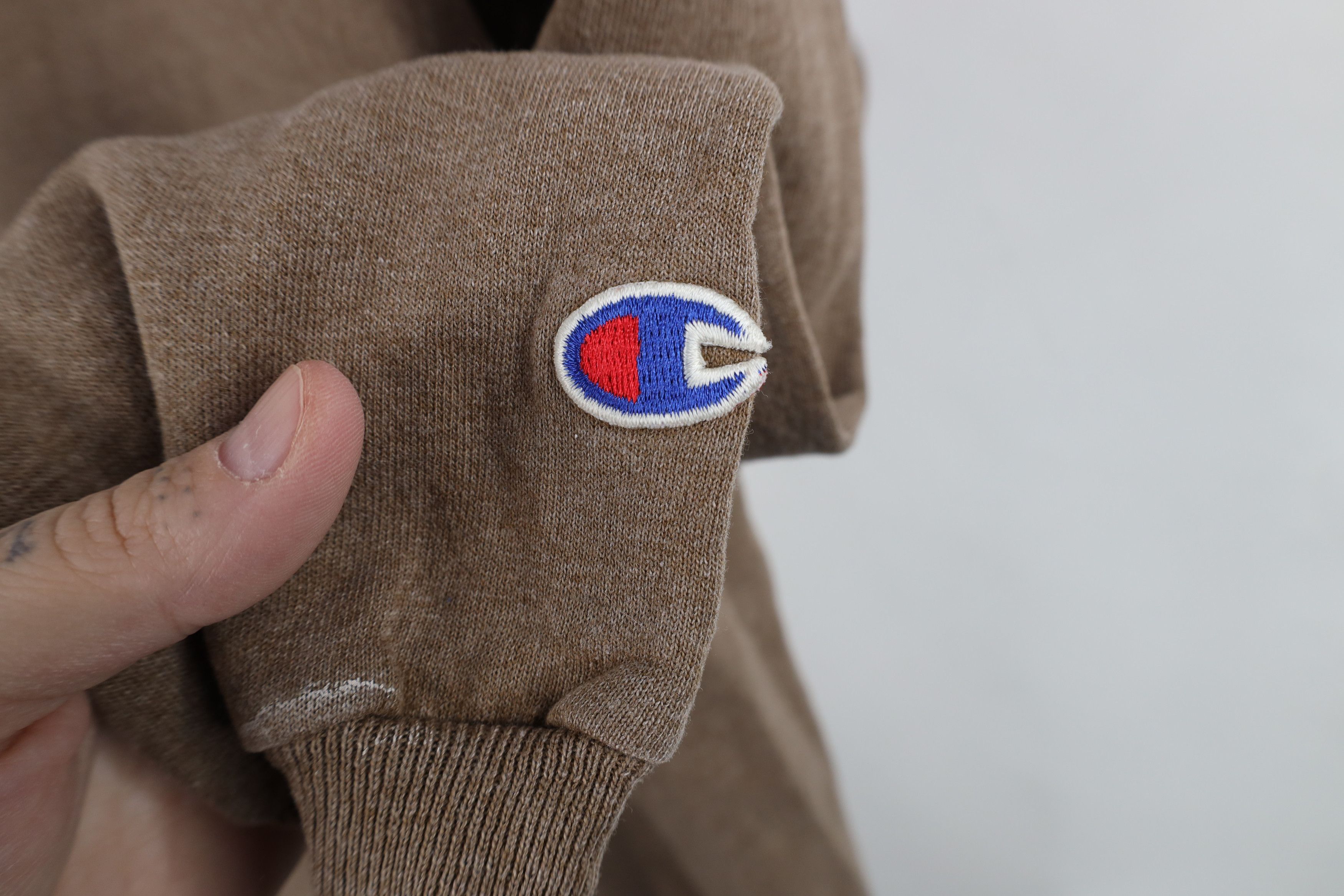 Champion Vintage 90s Champion Spell Out Crewneck Sweatshirt Brown Size US L / EU 52-54 / 3 - 9 Thumbnail