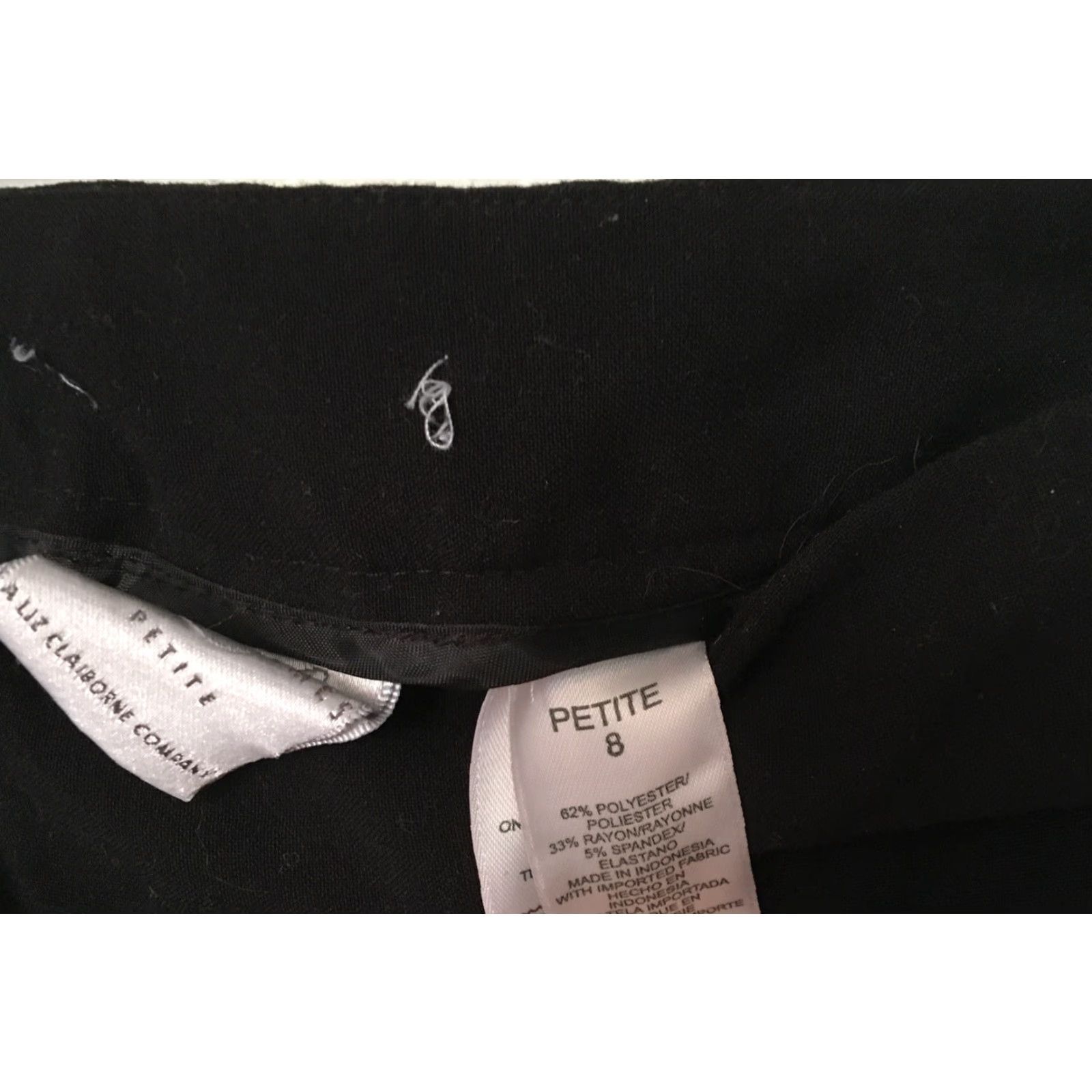 Vintage EMMA JAMES PETITE Black Flat Zipper Front Stretch Dress Pants 8P Womens Pants Size 30" / US 8 / IT 44 - 4 Thumbnail