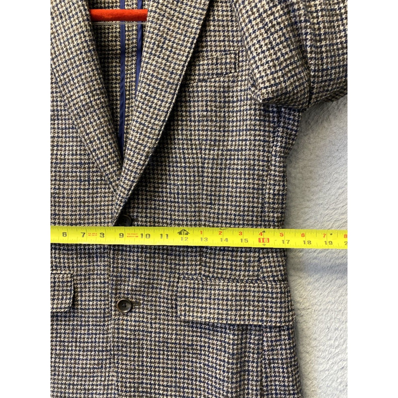 Bonobos BONOBOS Blazer 36R Slim Wool Blend Brown Houndstooth Jacket /0692 Size 36R - 5 Thumbnail