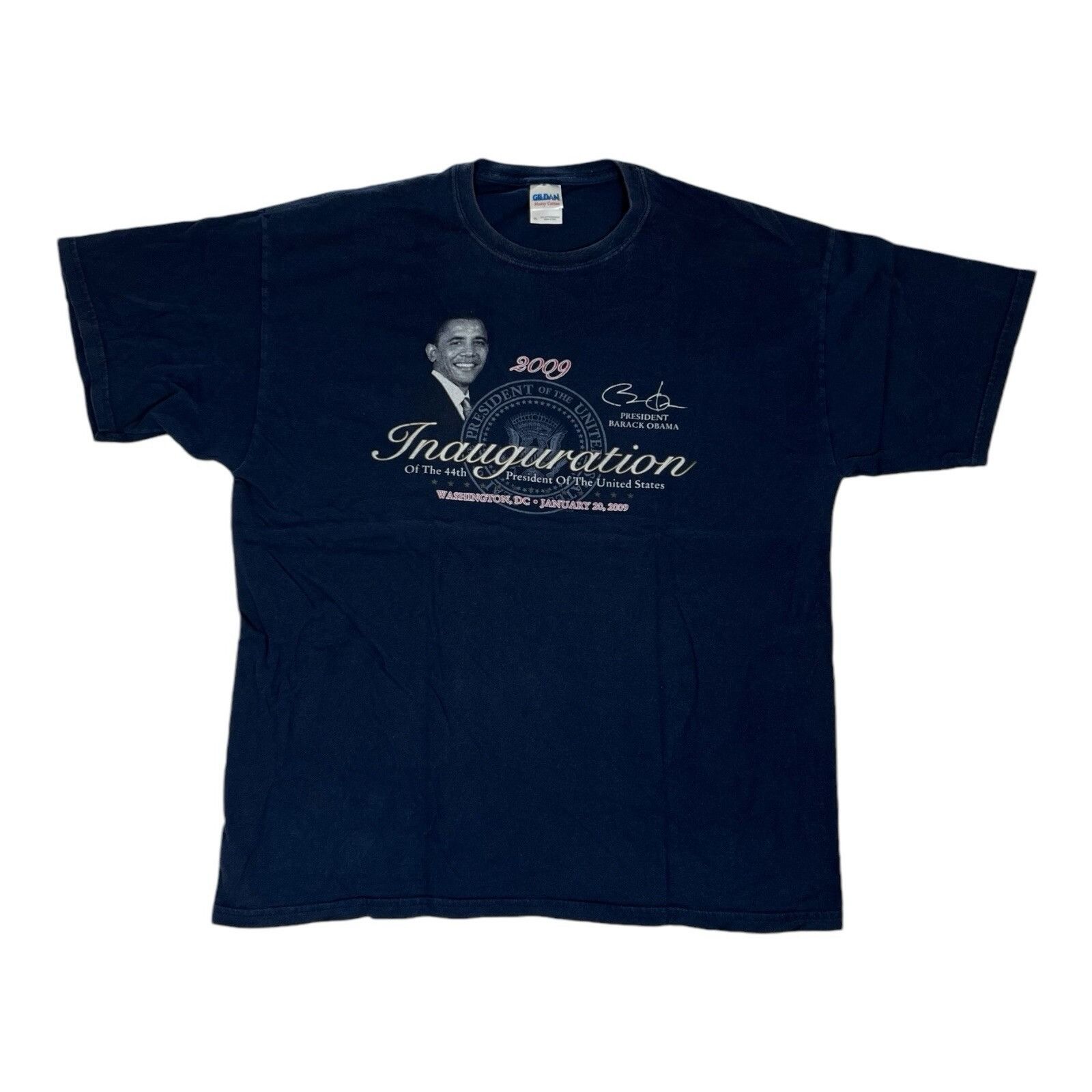 Gildan President Barack Obama Inauguration Day Jan 20th 2009 Navy Size US XL / EU 56 / 4 - 1 Thumbnail
