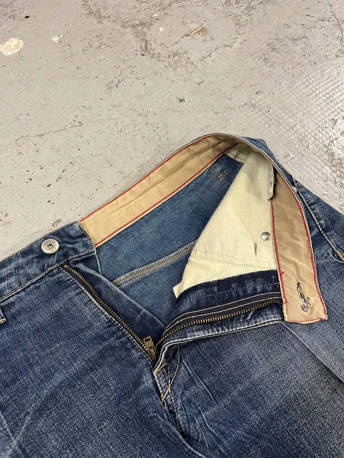 Marithe + Francois Girbaud 2000s Marithé + François Girbaud Blue Rebel Straight Denim Jeans Size US 33 - 10 Thumbnail