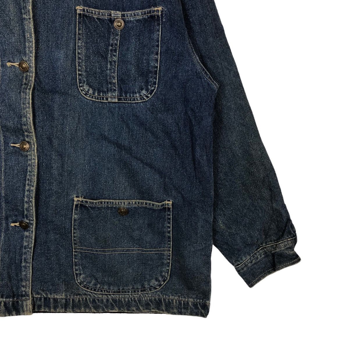 Japanese Brand 🔥Great Land Denim Chore Jacket Blanket Lining Tartan Design Size US L / EU 52-54 / 3 - 5 Thumbnail