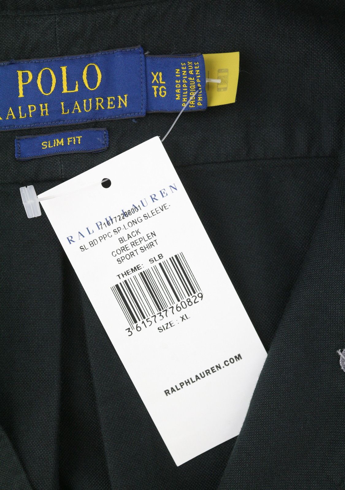Ralph Lauren CORE REPLEN XL Black Button-Down Neck Slim Fit 87039 Size US XL / EU 56 / 4 - 6 Thumbnail