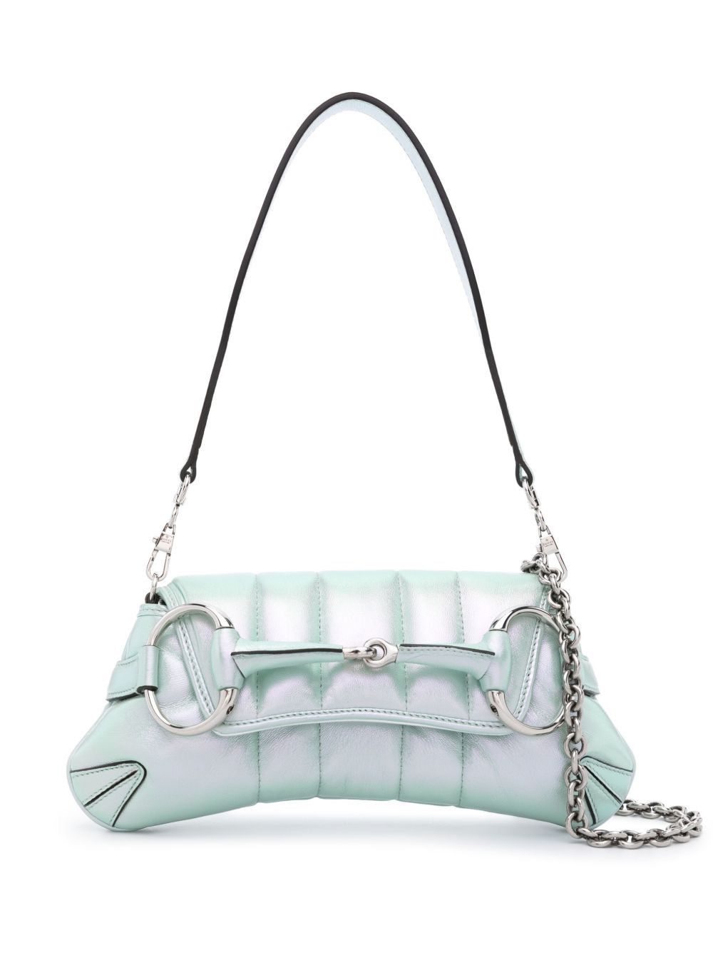 Gucci Limited Ed Gucci Horsebit Chain lambskin iridescent shoulder Size ONE SIZE - 2 Thumbnail