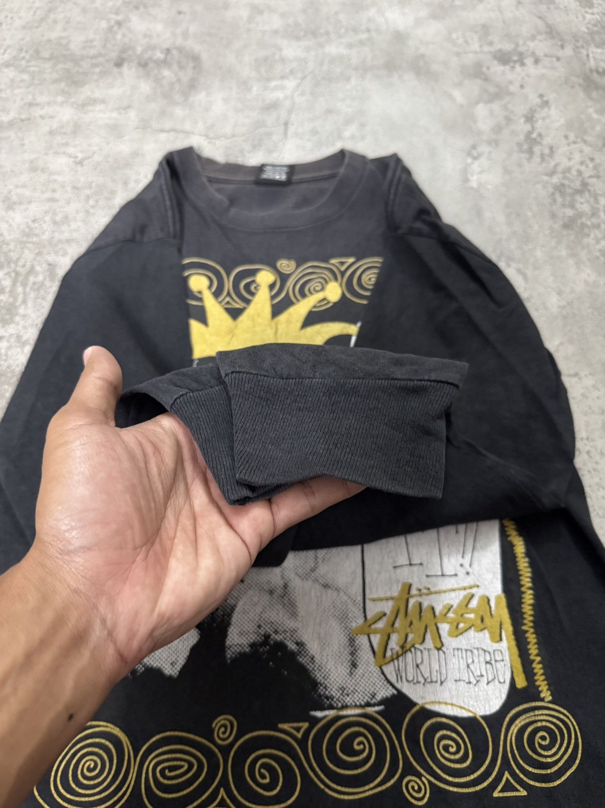 Stussy VINTAGE 00’S STUSSY WORLD TRIBE KIDS CROWN LONGSLEEVE SHIRT Size US M / EU 48-50 / 2 - 3 Thumbnail
