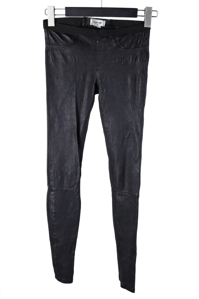 Helmut Lang Women's Helmut Lang Lamb Leather Skinny Leggings W26 L31 Size 26" / US 2 / IT 38 - 1 Thumbnail