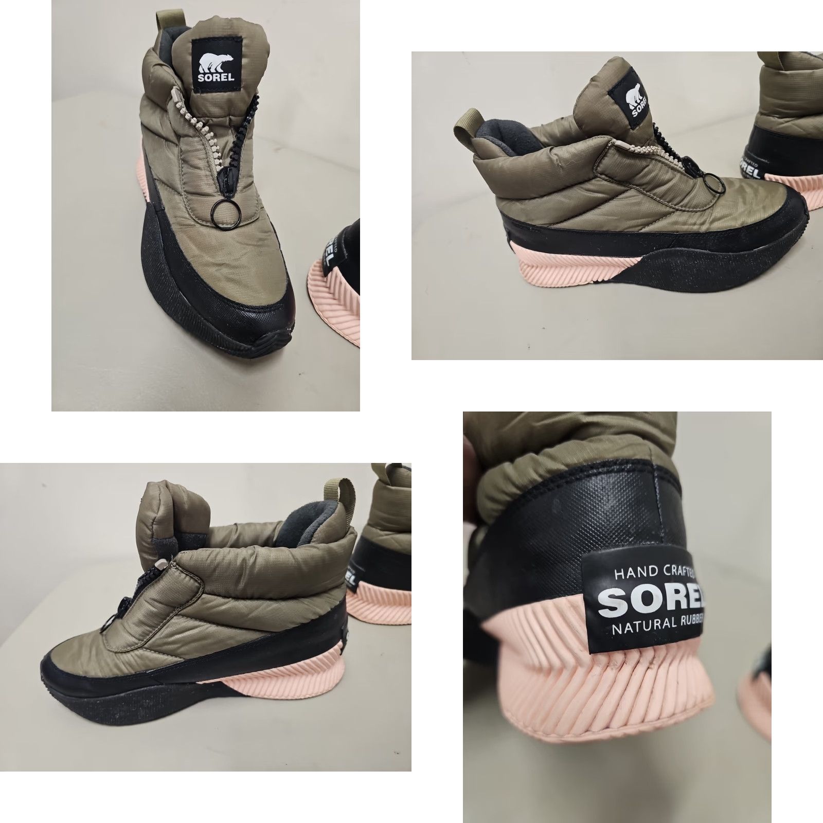 SOREL Sorel Out N About III Puffy Zip Boots Womens Size 10 Olive Green Waterproof Size US 10 / IT 40 - 8 Thumbnail