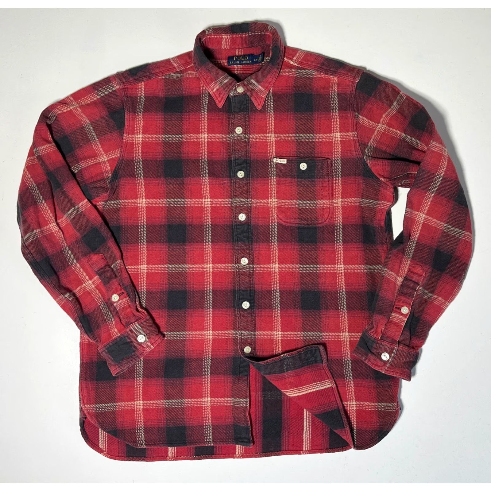 Polo Ralph Lauren Polo Ralph Lauren Men's Plaid Heavyweight Flannel Shirt Lady? Size US L / EU 52-54 / 3 - 3 Thumbnail