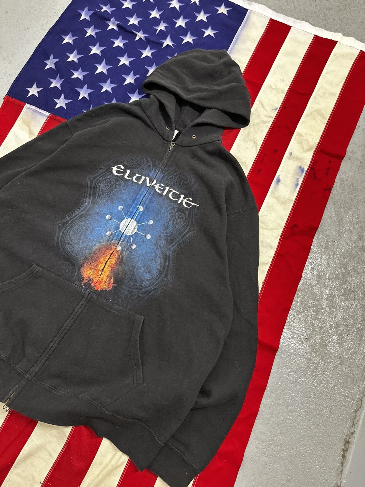 Band Tees Vintage Eluveitie Black Metal Graphic Zip Hoodie Size US XXL / EU 58 / 5 - 3 Thumbnail