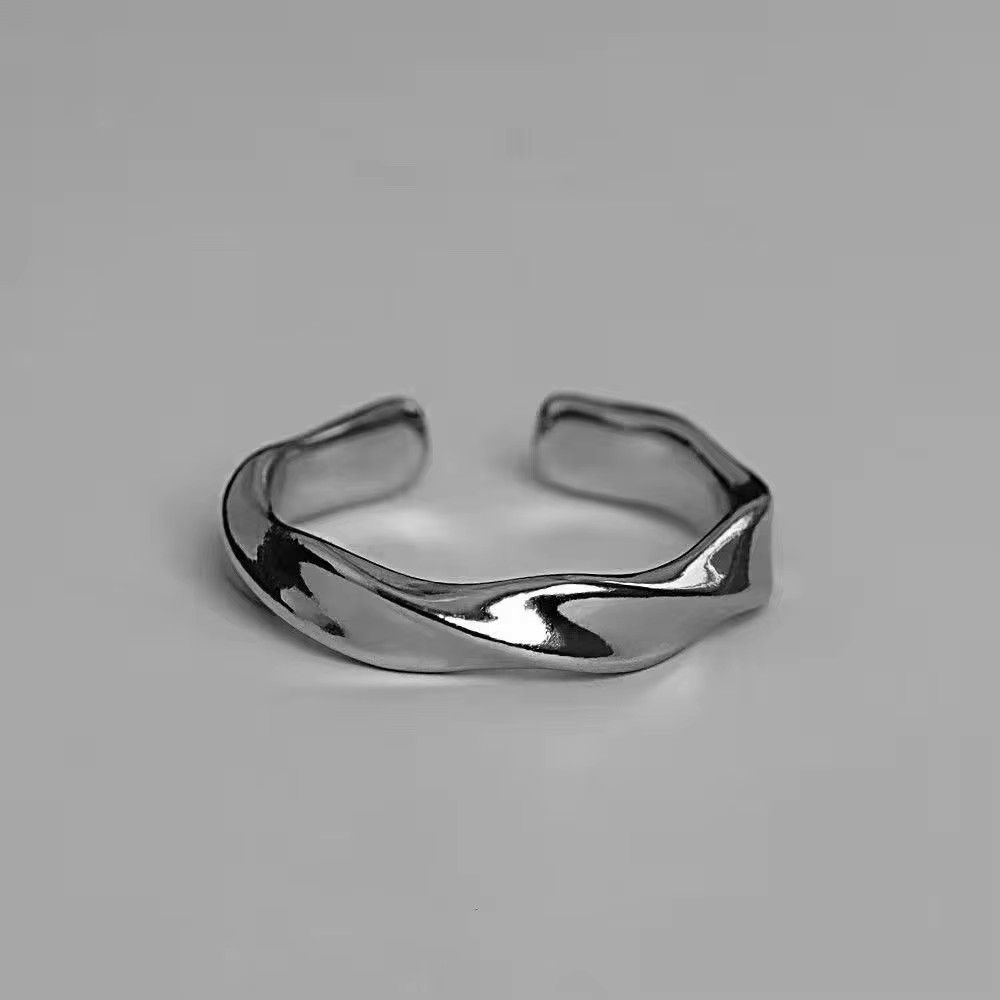 Jewelry Mobius Wave Silver Ring Size ONE SIZE - 2 Thumbnail