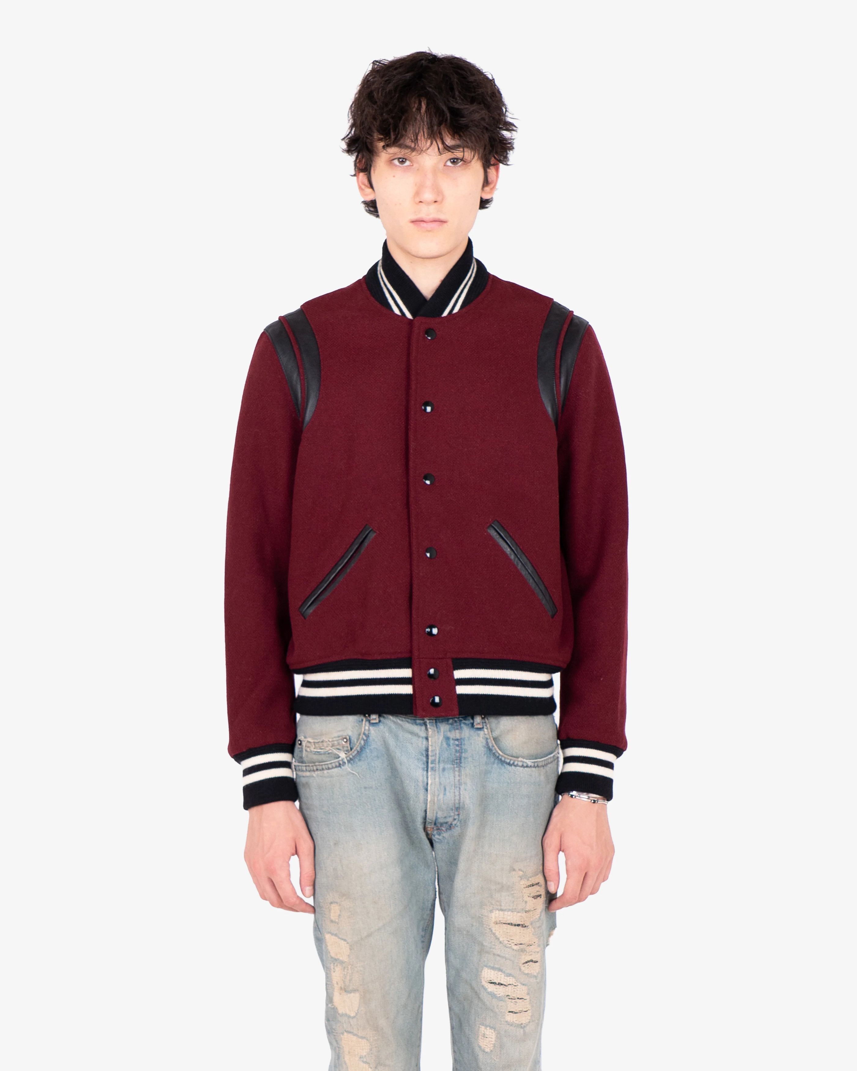 Saint Laurent Paris Burgundy Teddy Jacket Men's (FW14) Size US S / EU 44-46 / 1 - 3 Thumbnail
