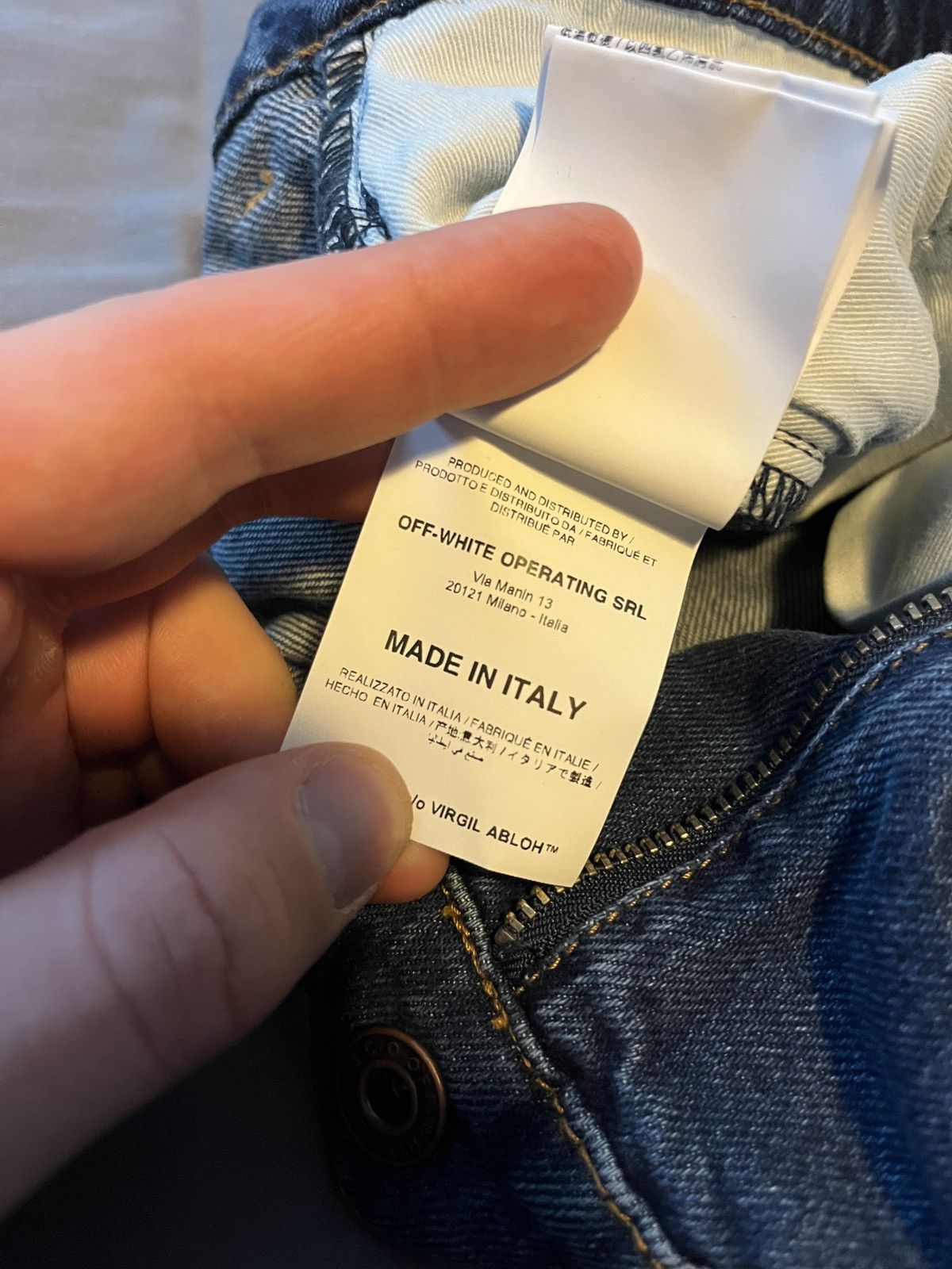 Off-White Off-White Blue Denim Pre Virgil Death Size US 34 / EU 50 - 10 Thumbnail