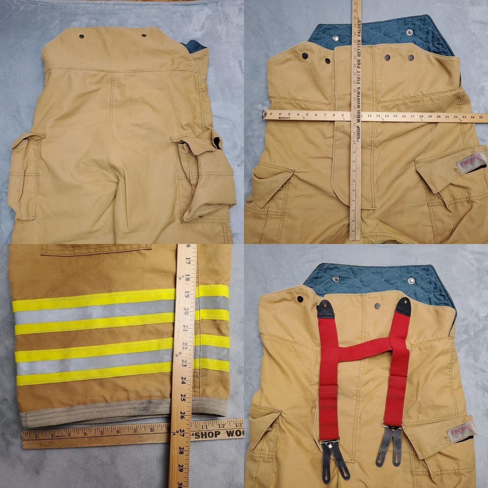 Vintage VINTAGE Fyrepel Turnout Pants Mens XL 26 Inseam Reflective Firefighter 2000s Size US 36 / EU 52 - 9 Thumbnail