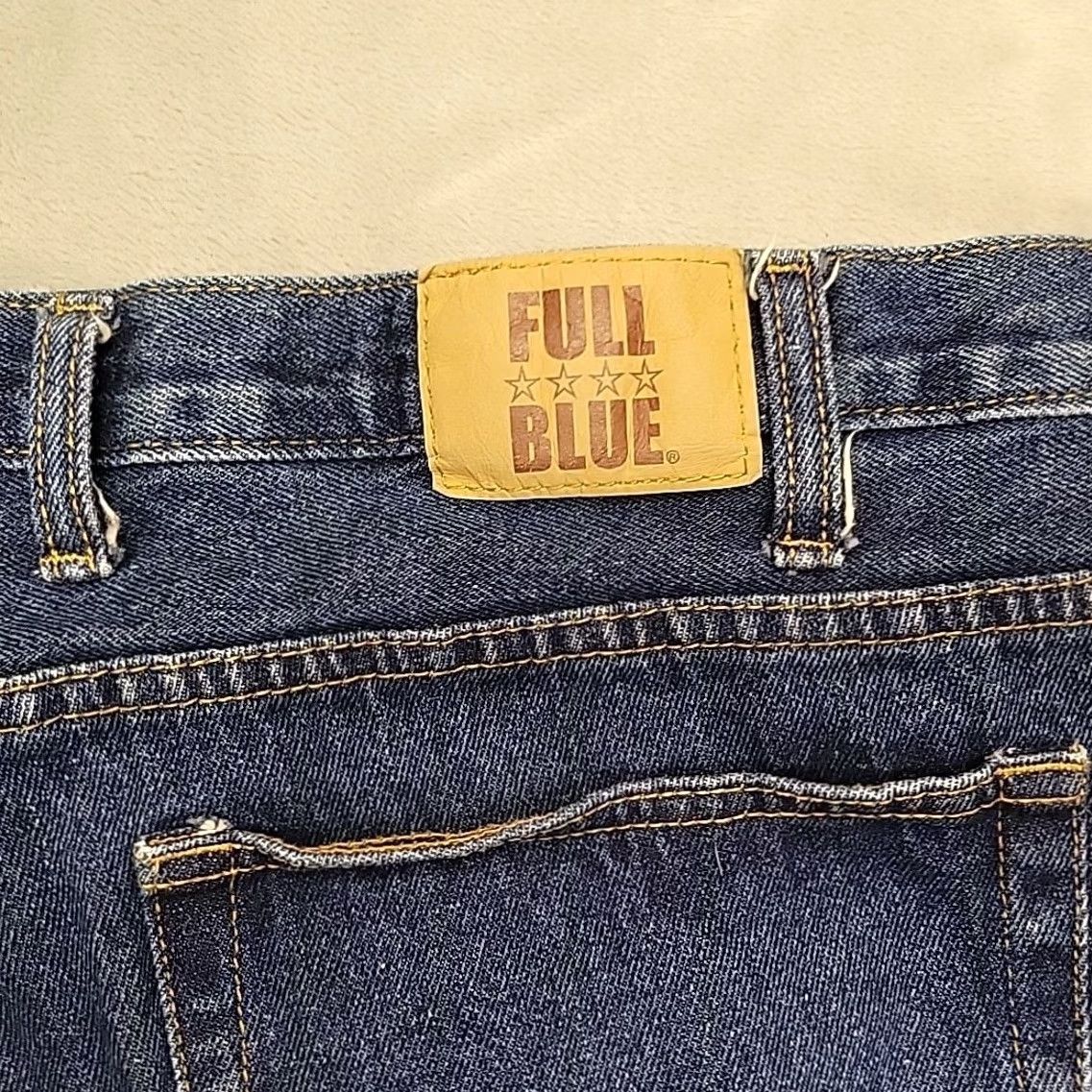 Denime FULL BLUE Jeans Mens 46x30 Blue Denim 100% Cotton Work Comfort Straight 5-Pocket Baggy American Western Belt Loops Size US 30 / EU 46 - 7 Thumbnail
