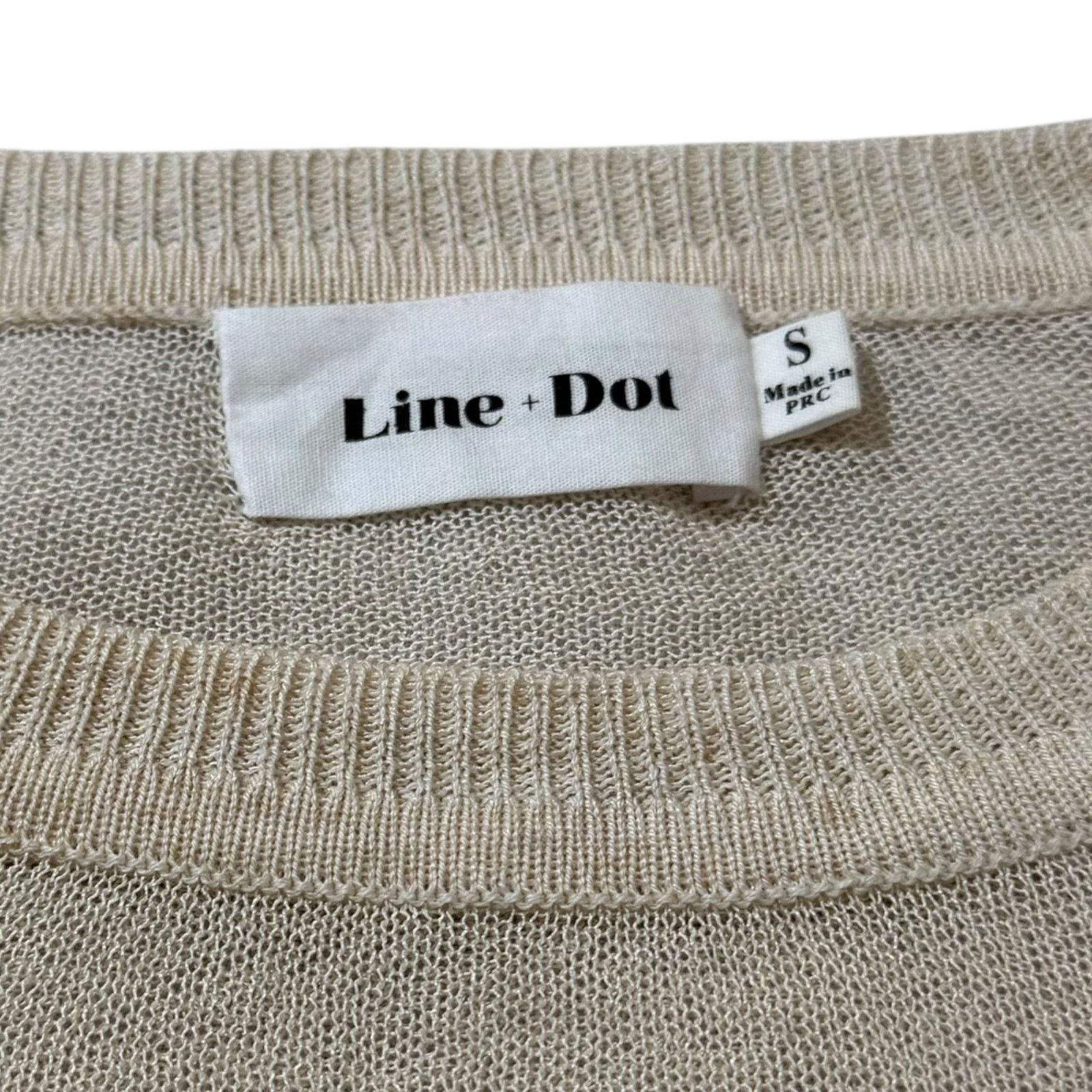 Other Line + Dot Mia Contrast Sweater Sheer Panels Cream Small Size S / US 4 / IT 40 - 2 Thumbnail