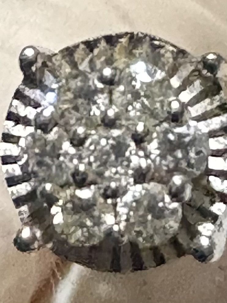 Other 925 Sterling Silver Single Earring with Lab Diamonds Size ONE SIZE - 3 Thumbnail