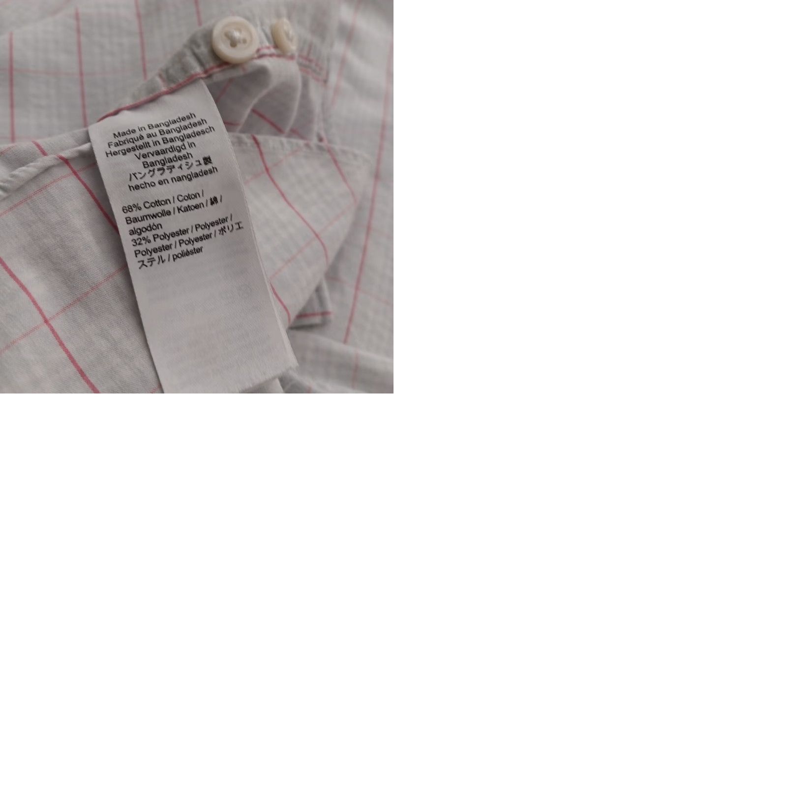 J.Crew J.CREW Shirt Mens Large Slim Gray Pink Plaid Long Sleeve Button Up Size US L / EU 52-54 / 3 - 9 Thumbnail