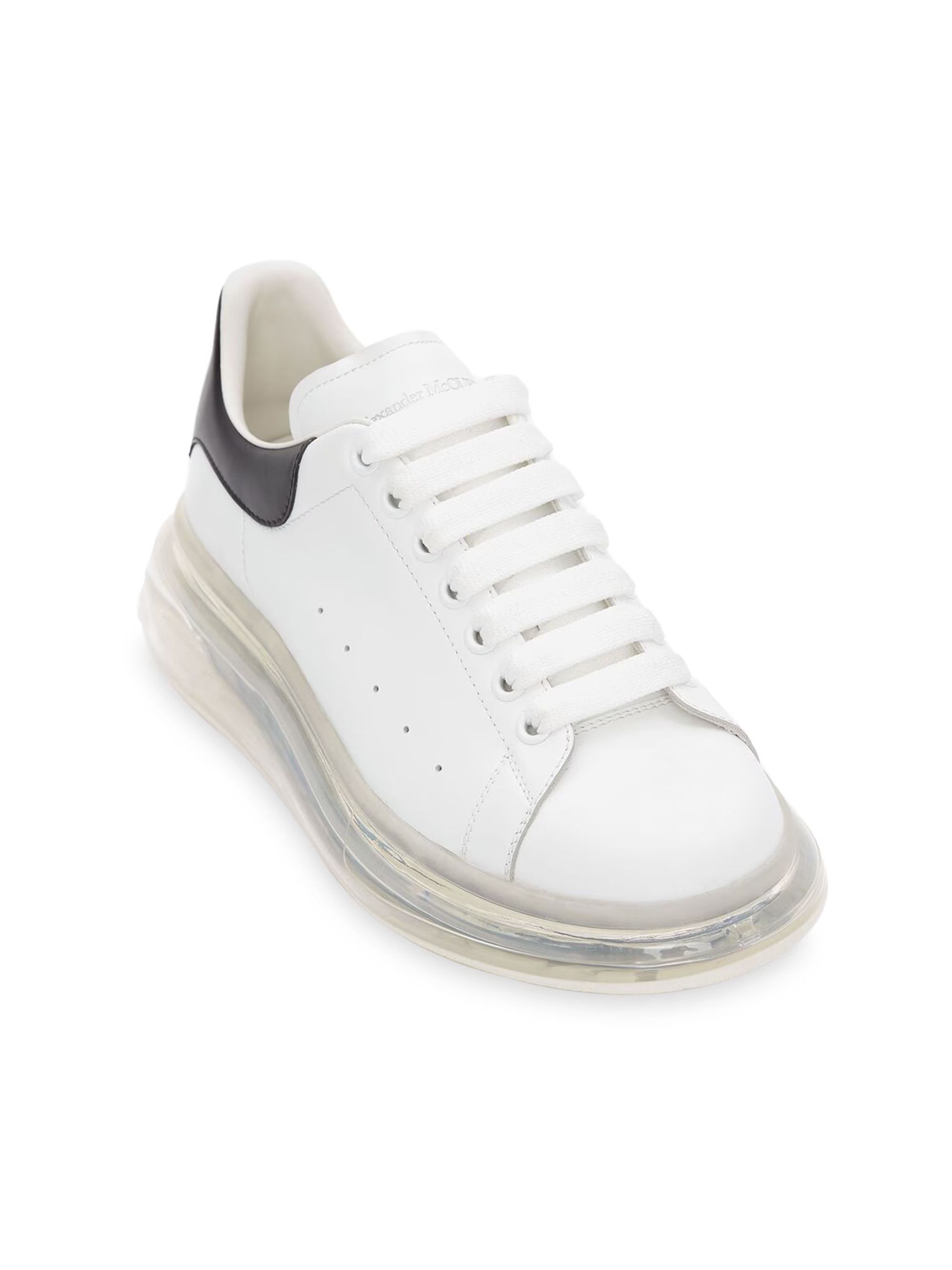 Alexander McQueen os11x0226 Oversized Gel Sole Leather Platform Sneakers White Size US 8.5 / EU 41-42 - 2 Thumbnail