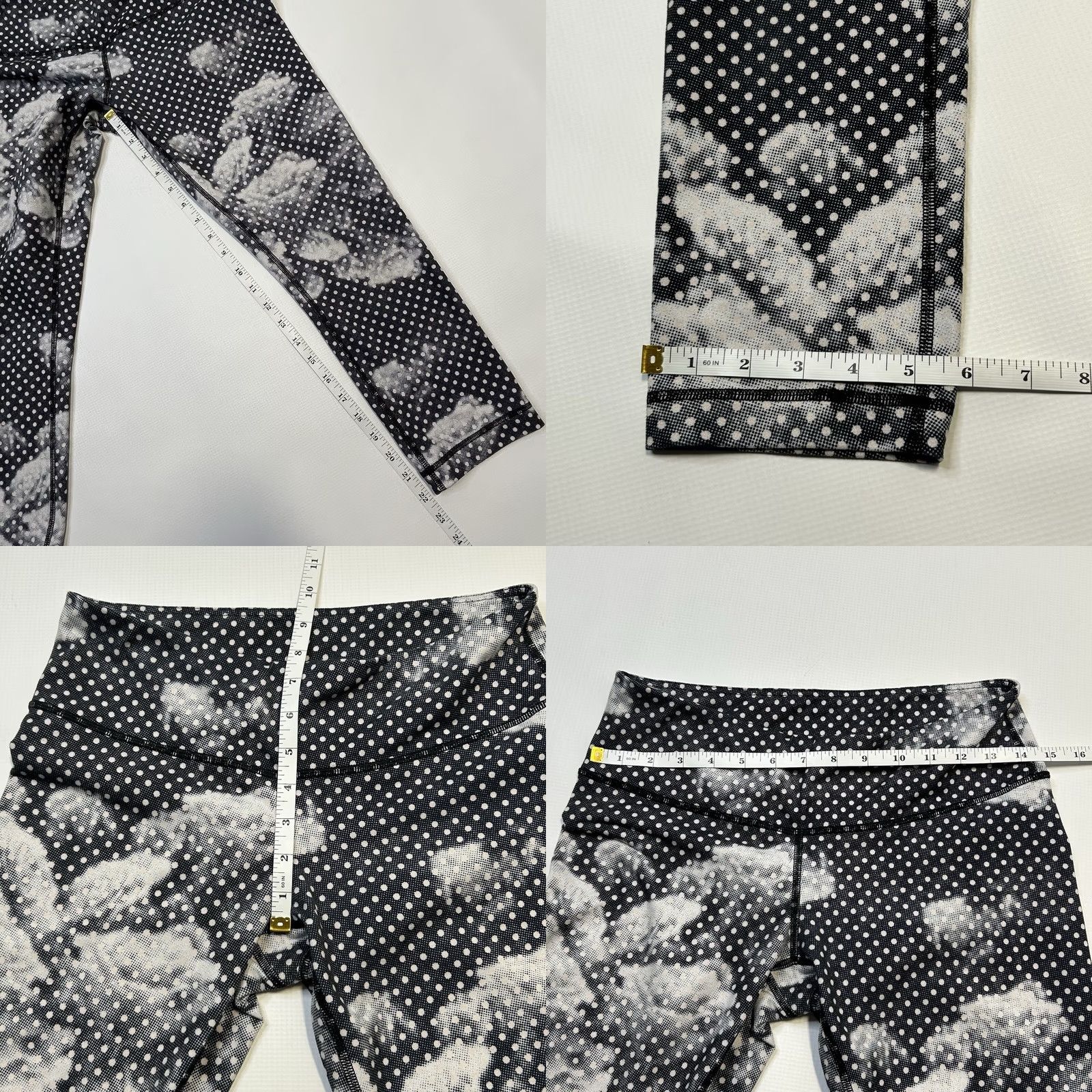 Lululemon Lululemon Wunder Under Crop II Luon Dottie Dream Rose Neutral Blush Black Size 8 Women's Leggings Size ONE SIZE - 9 Thumbnail