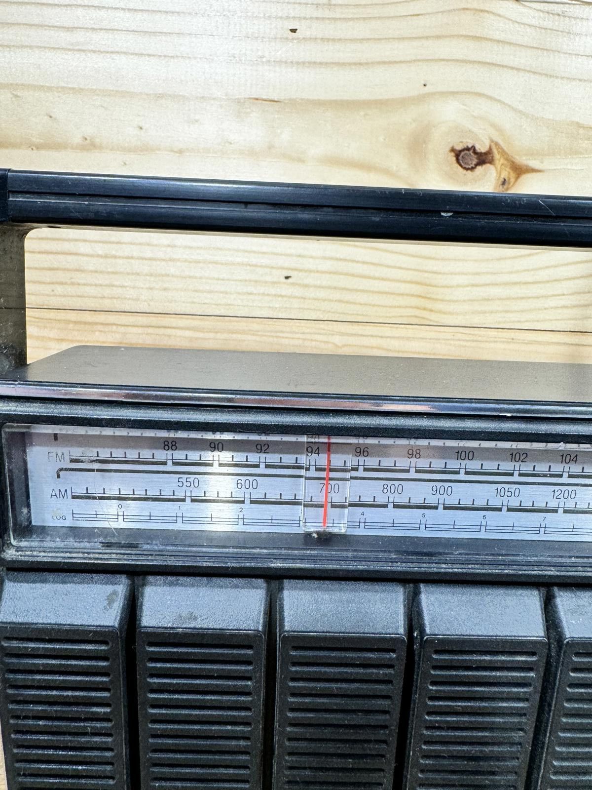 Designer Magnavox 270 Vintage AM/FM Radio Black Retro Works Battery Size ONE SIZE - 3 Thumbnail