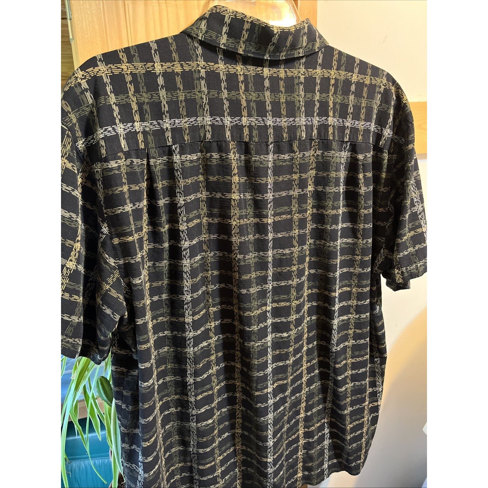 Geoffrey Beene Geoffrey Beene Shirt Mens L Black Geometric Hawaiian Shirt Size US L / EU 52-54 / 3 - 9 Thumbnail