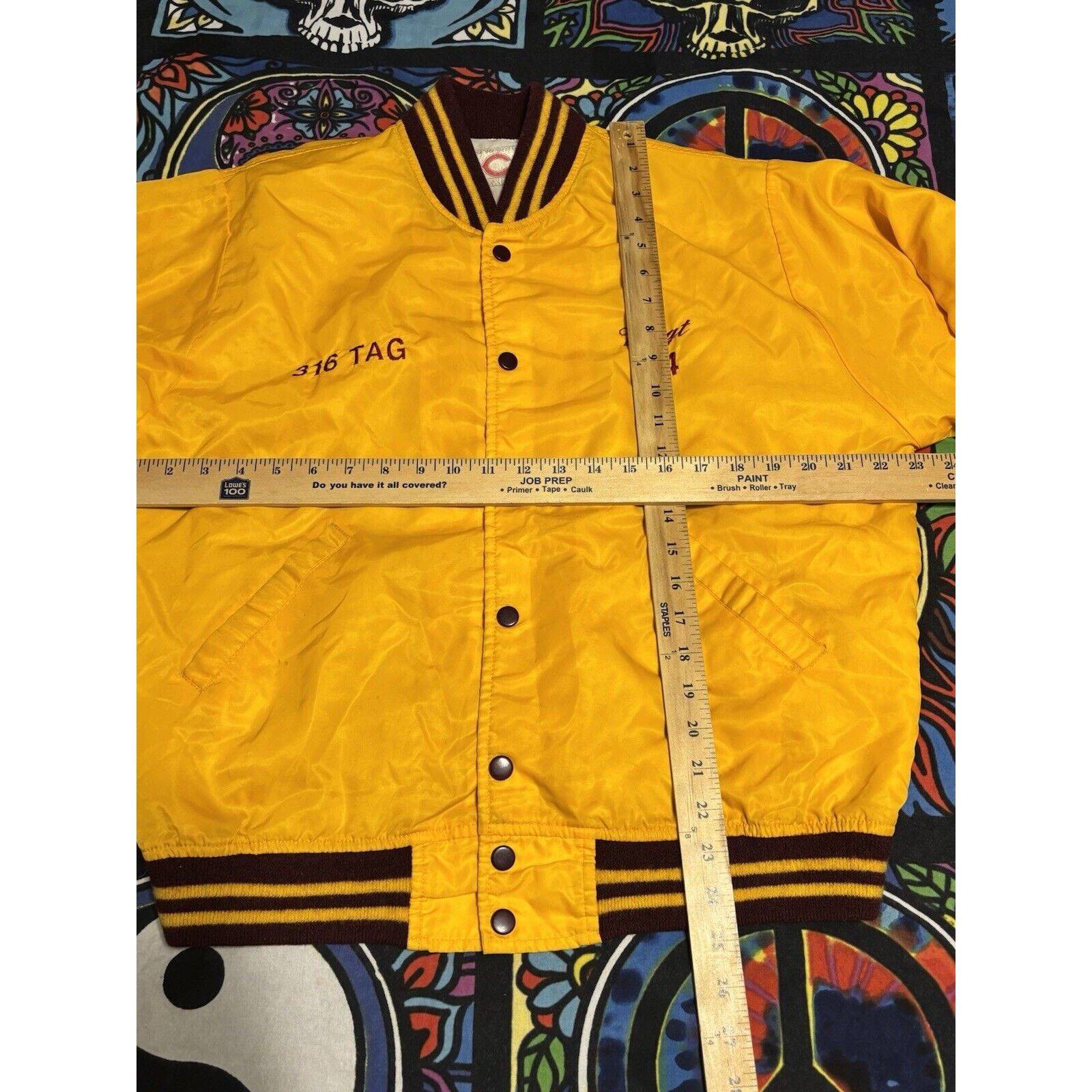 Other Vintage satin yellow 50s 60s bomber jacket Ohio Sportswear Size US XXL / EU 58 / 5 - 7 Thumbnail